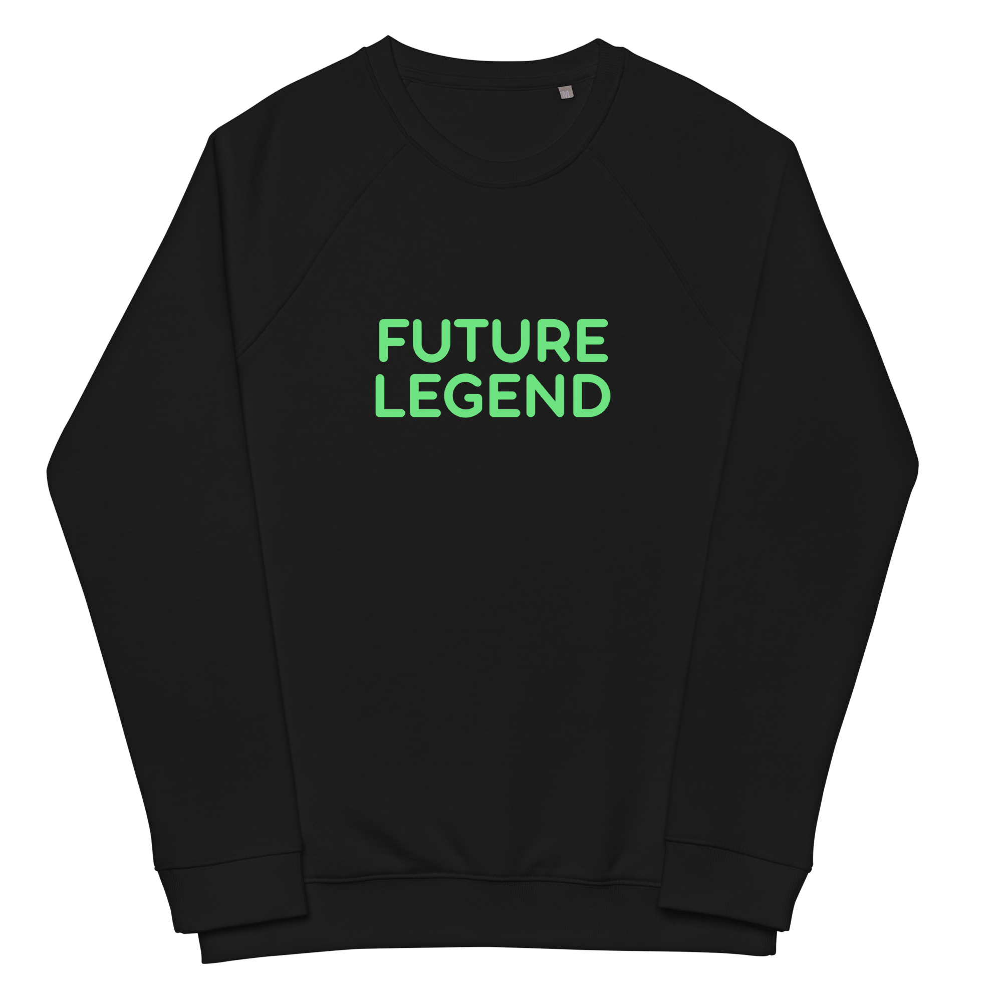 Unisex organic raglan sweatshirt "FUTURE LEGEND" - Image 6
