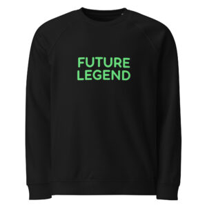 Unisex organic raglan sweatshirt "FUTURE LEGEND"