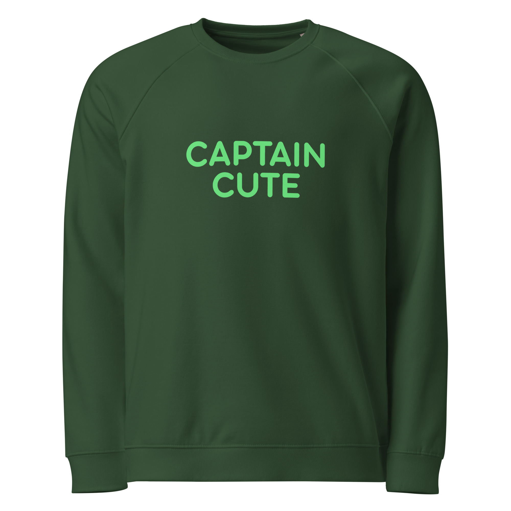 Unisex organic raglan sweatshirt "CAPTAIN CUTE" - Image 4