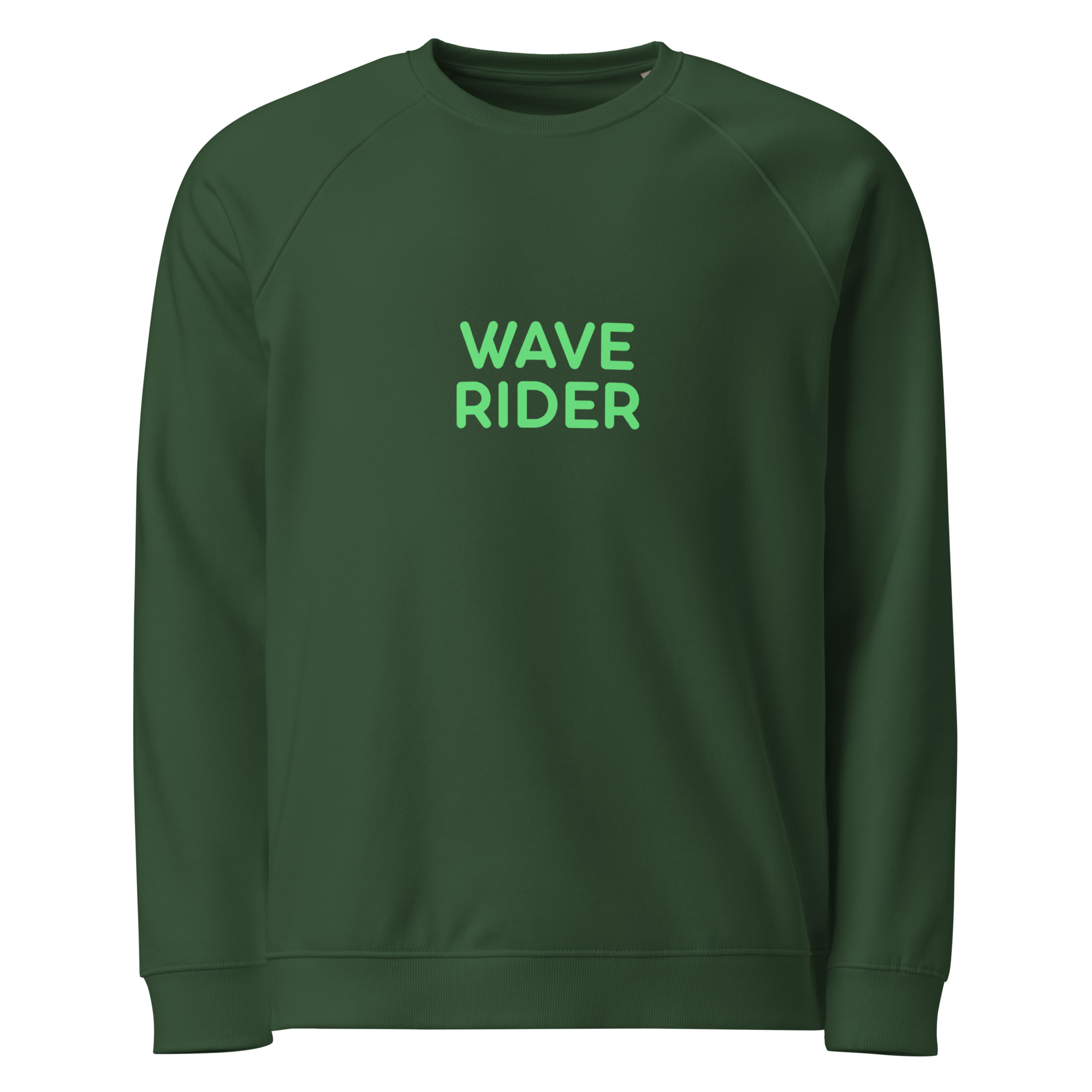 Unisex organic raglan sweatshirt "WAVE RIDER" - Image 4