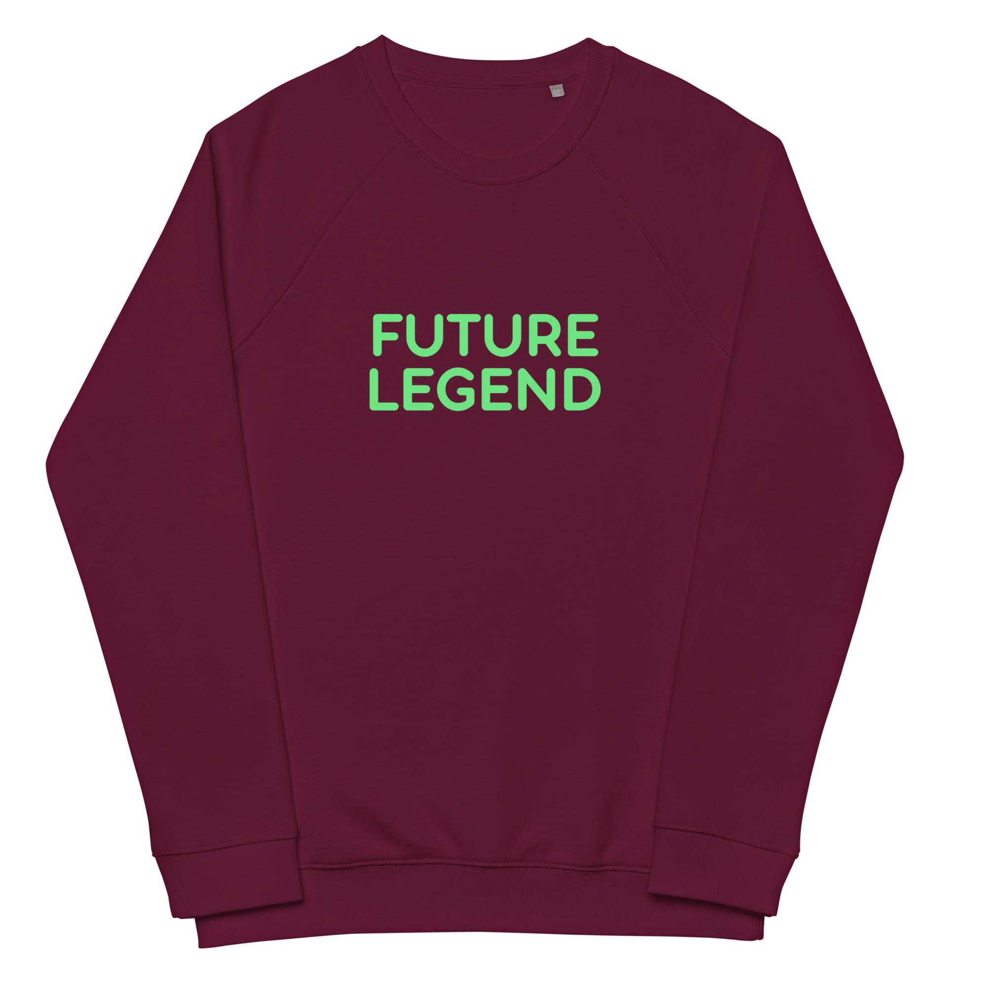 Unisex organic raglan sweatshirt "FUTURE LEGEND" - Image 7
