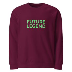 Alternative view of Unisex organic raglan sweatshirt "FUTURE LEGEND"