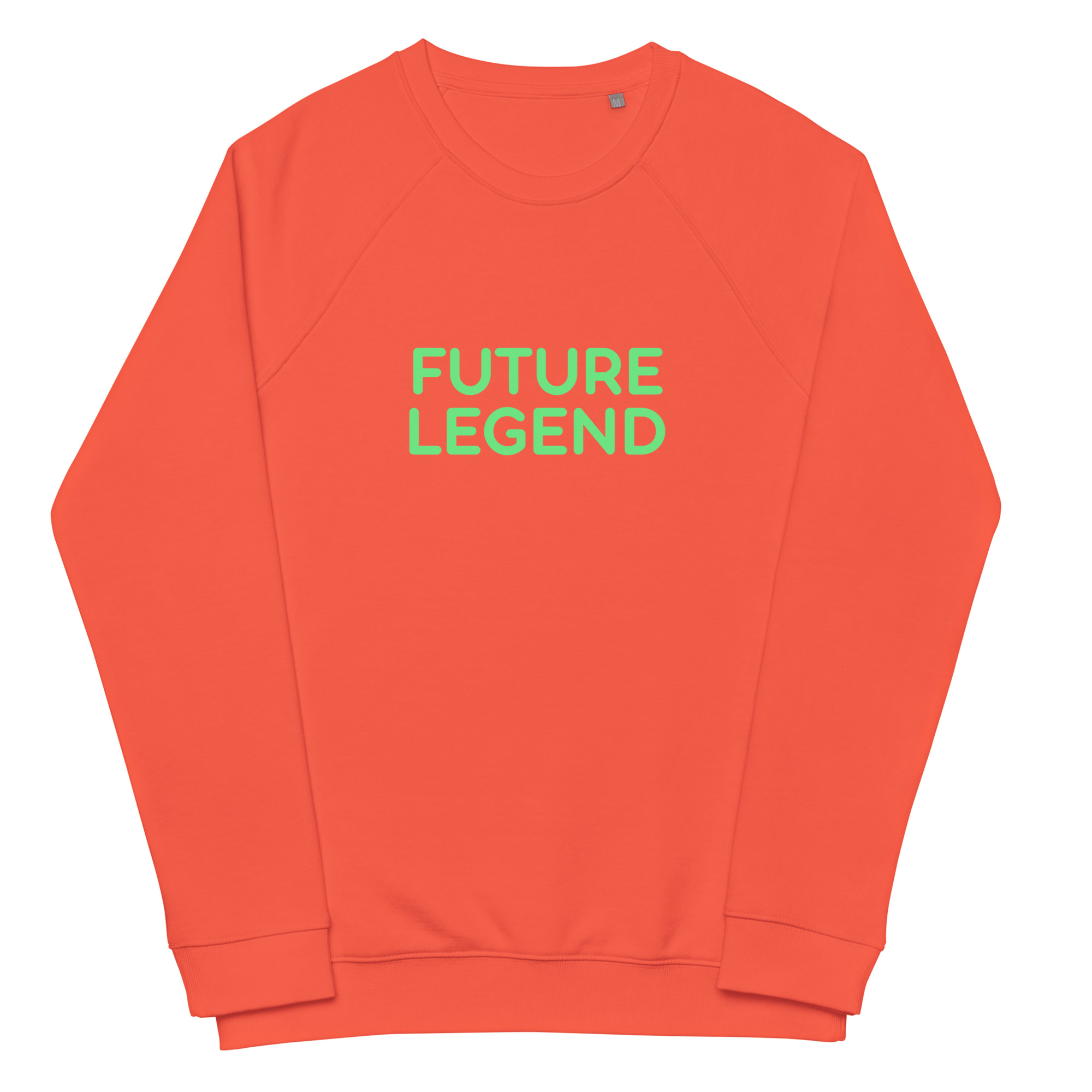 Unisex organic raglan sweatshirt "FUTURE LEGEND" - Image 9