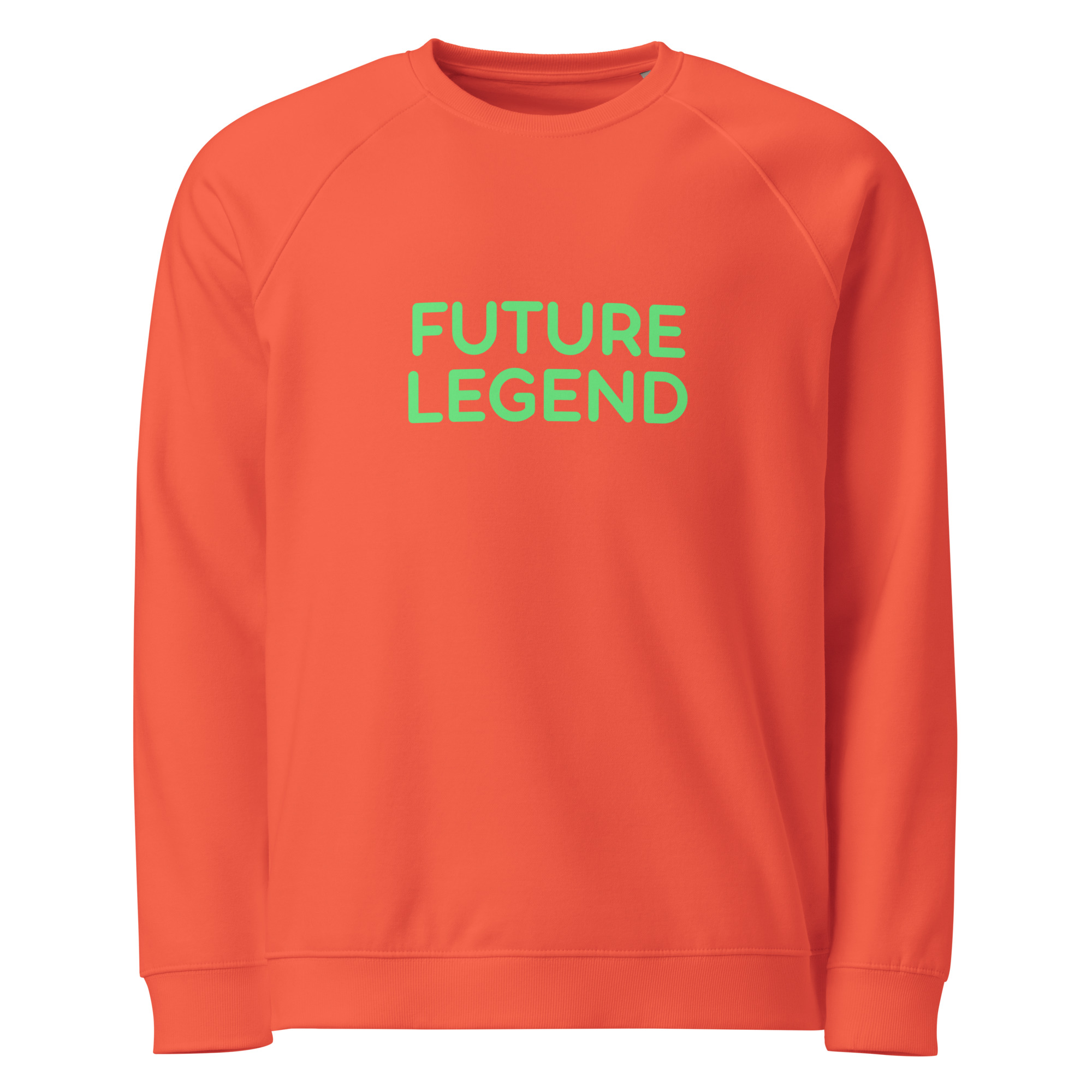 Unisex organic raglan sweatshirt "FUTURE LEGEND" - Image 4