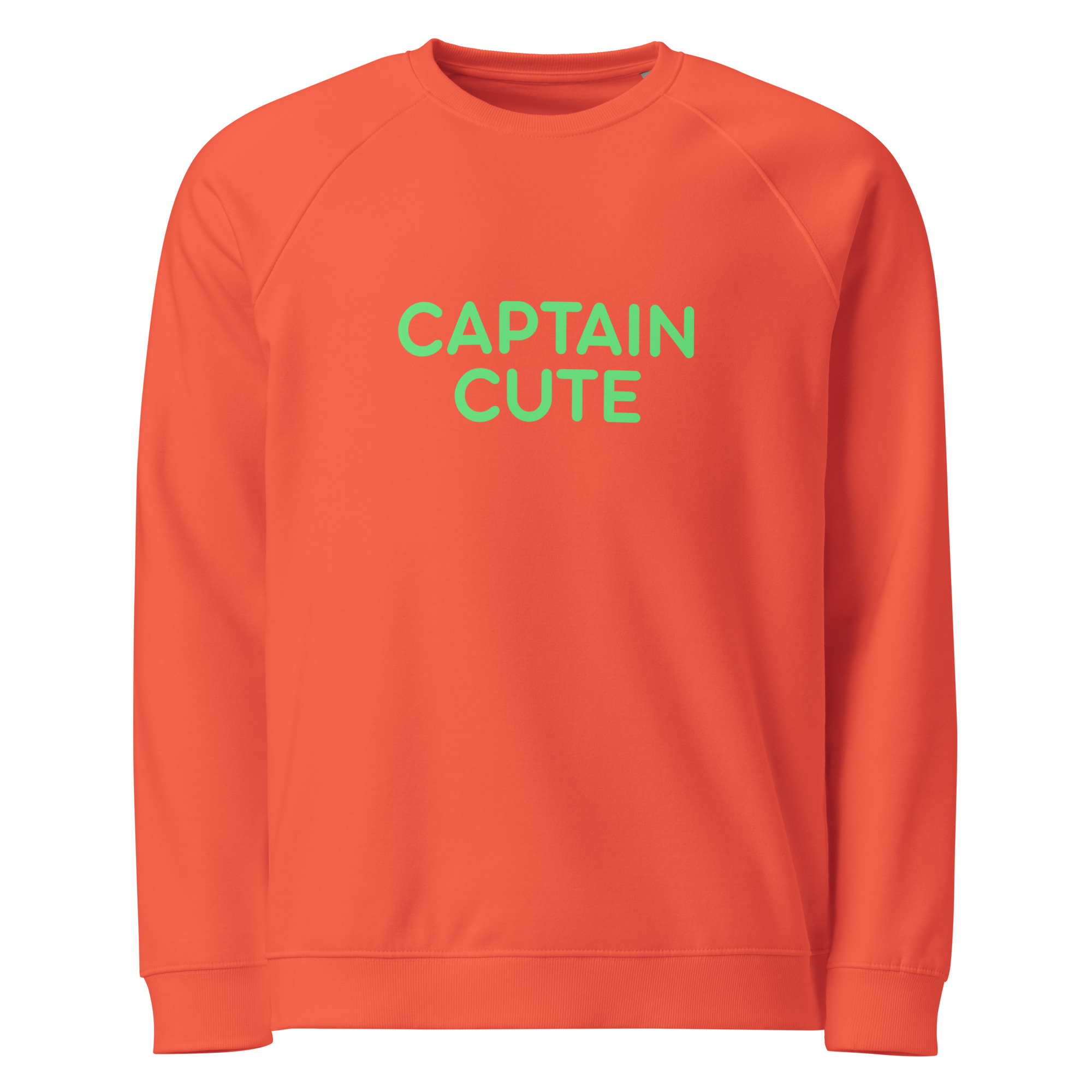 Unisex organic raglan sweatshirt "CAPTAIN CUTE" - Image 5