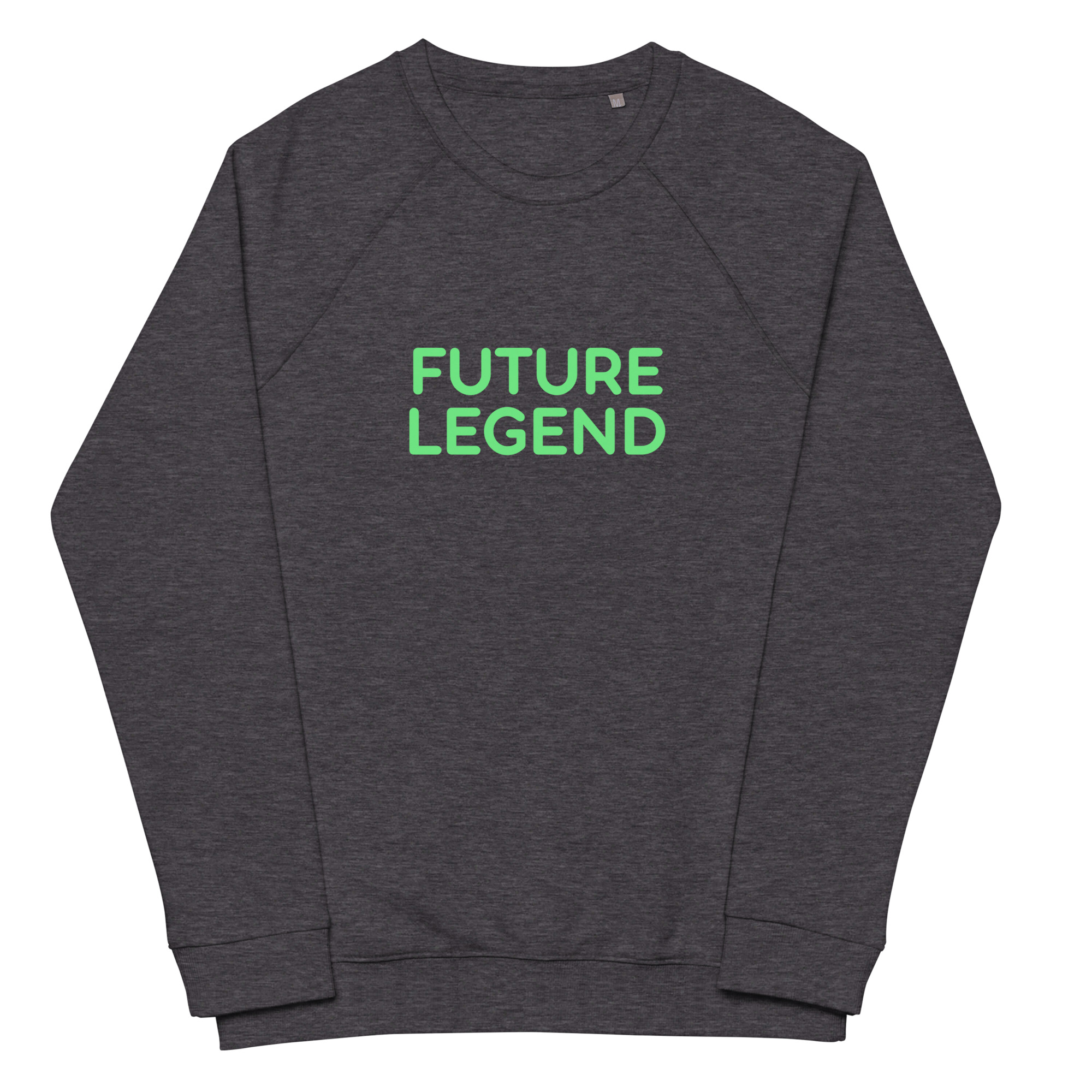 Unisex organic raglan sweatshirt "FUTURE LEGEND" - Image 8