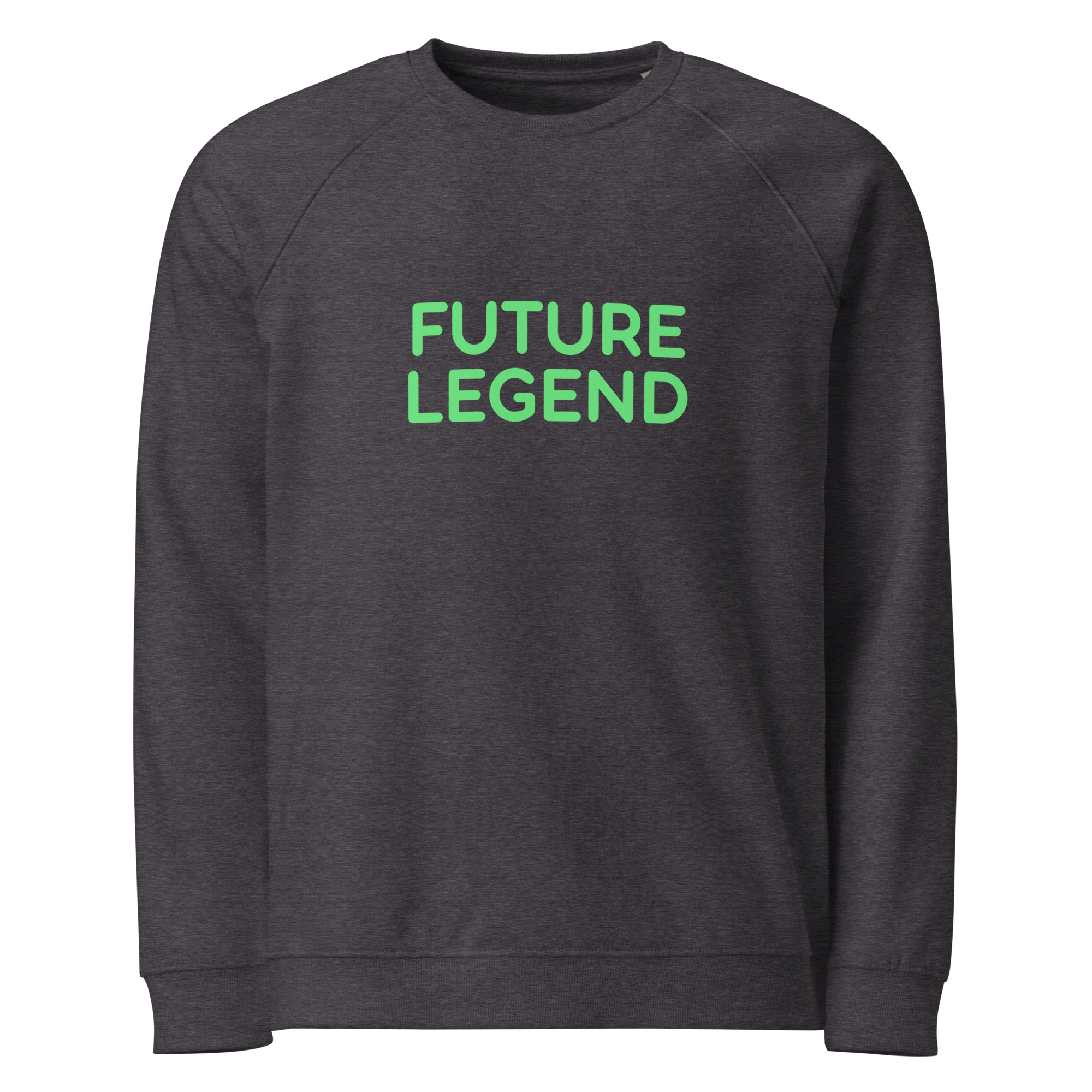 Unisex organic raglan sweatshirt "FUTURE LEGEND" - Image 3