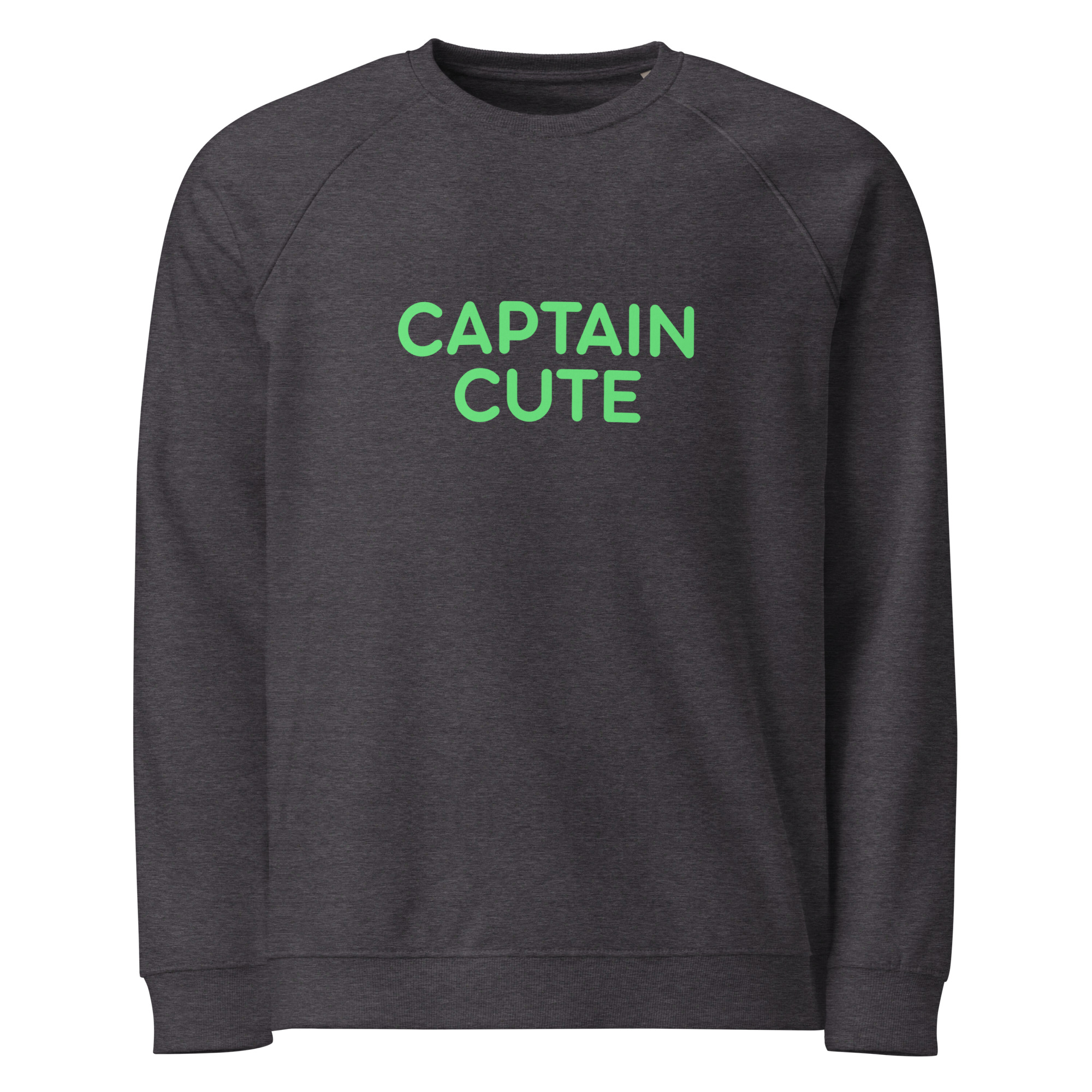 Unisex organic raglan sweatshirt "CAPTAIN CUTE" - Image 3