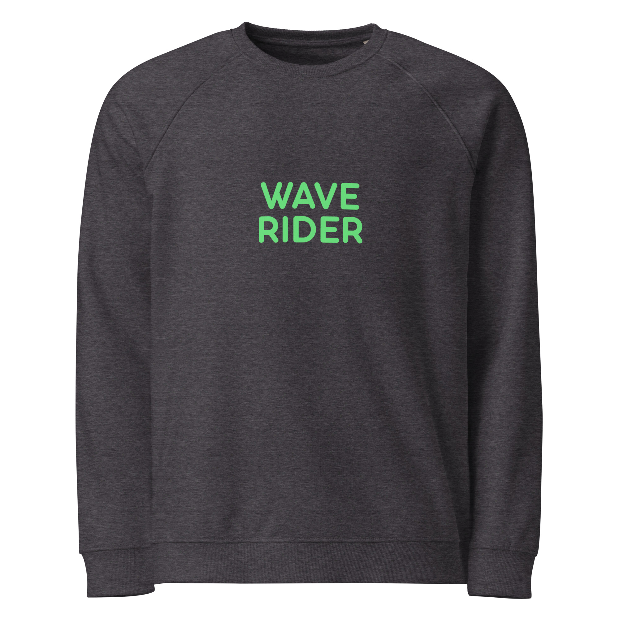 Unisex organic raglan sweatshirt "WAVE RIDER" - Image 3