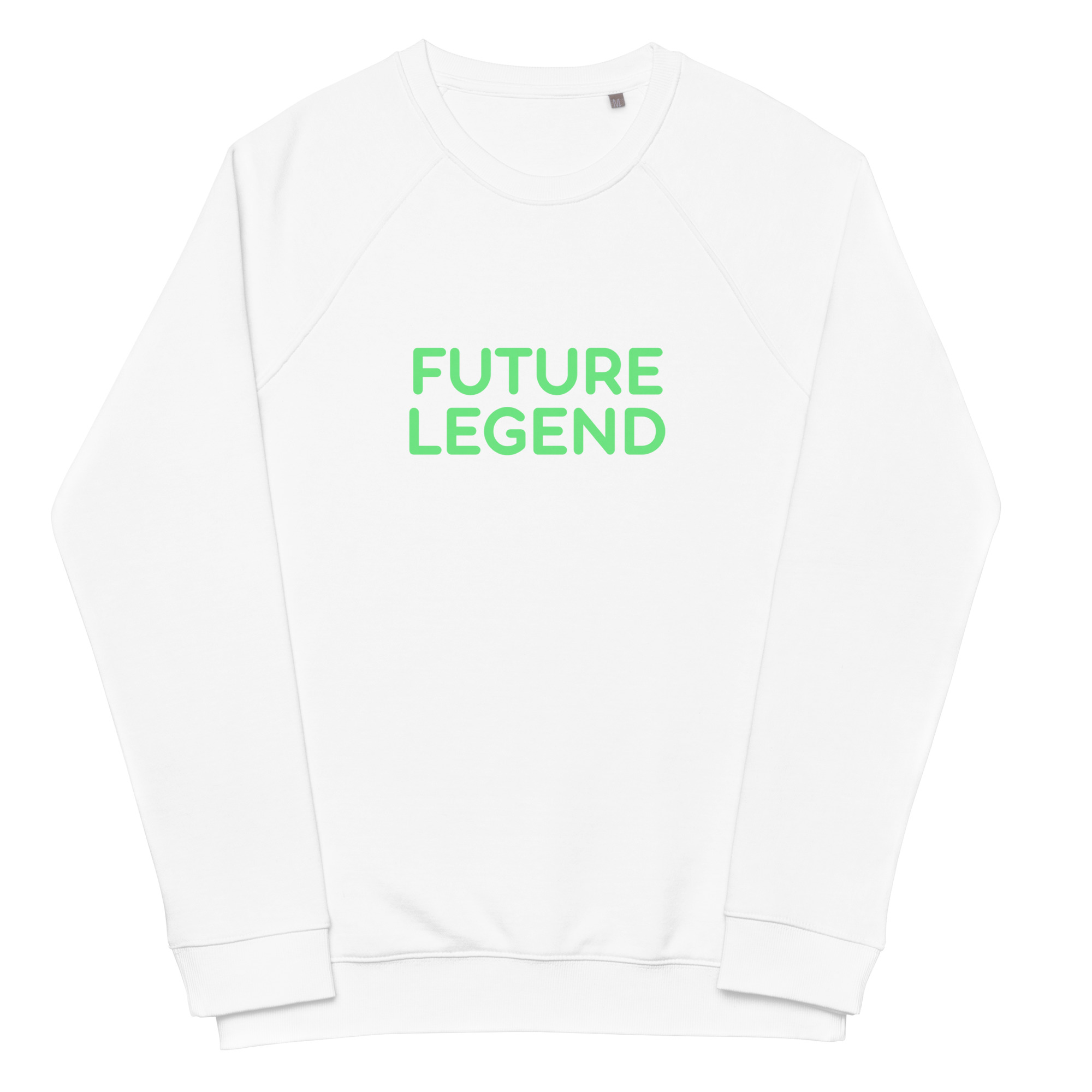 Unisex organic raglan sweatshirt "FUTURE LEGEND" - Image 10