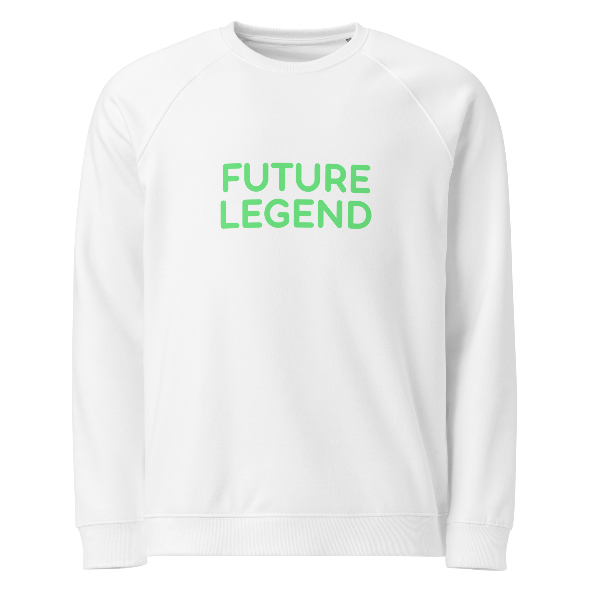 Unisex organic raglan sweatshirt "FUTURE LEGEND" - Image 5