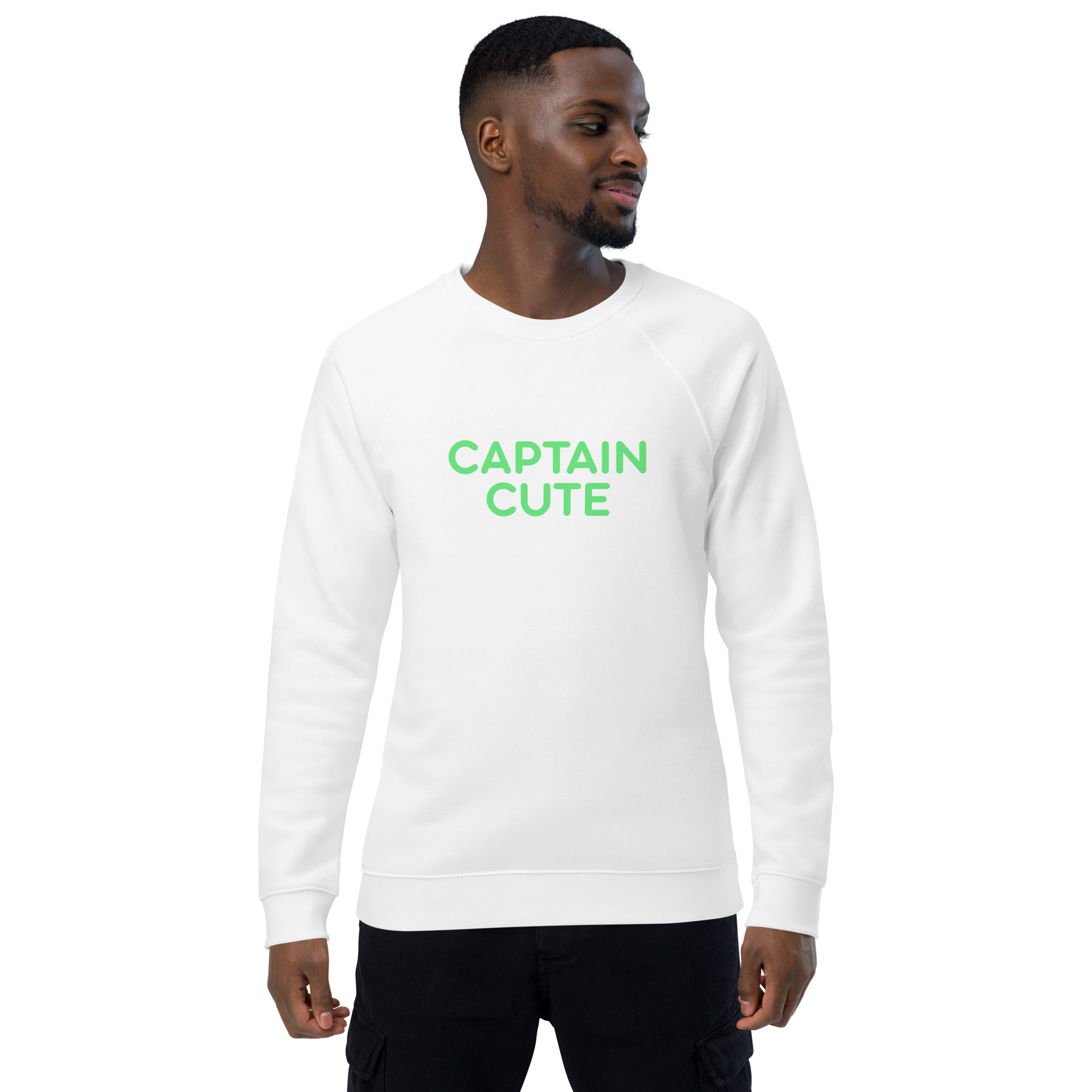 Unisex organic raglan sweatshirt "CAPTAIN CUTE" - Image 12