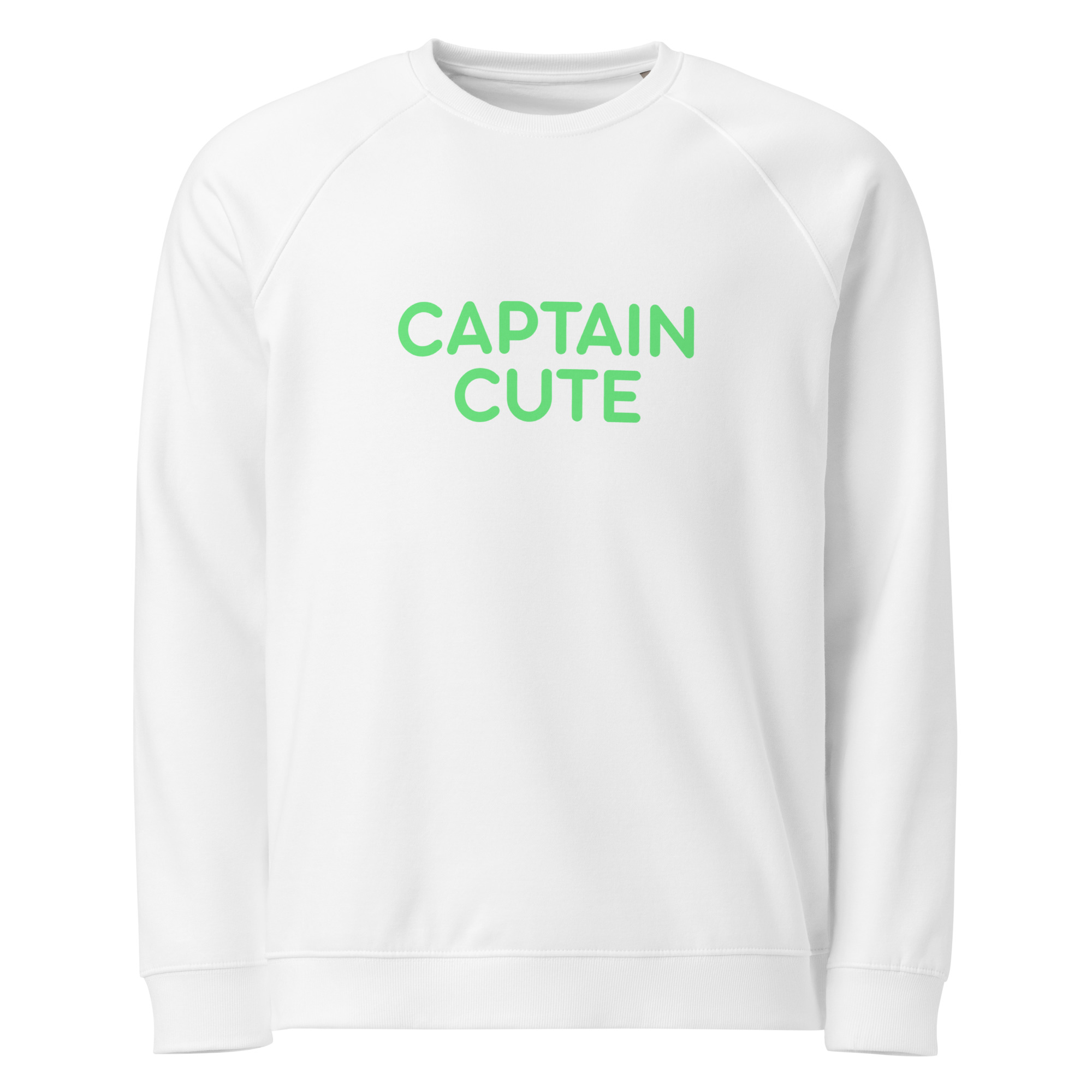 Unisex organic raglan sweatshirt "CAPTAIN CUTE" - Image 6