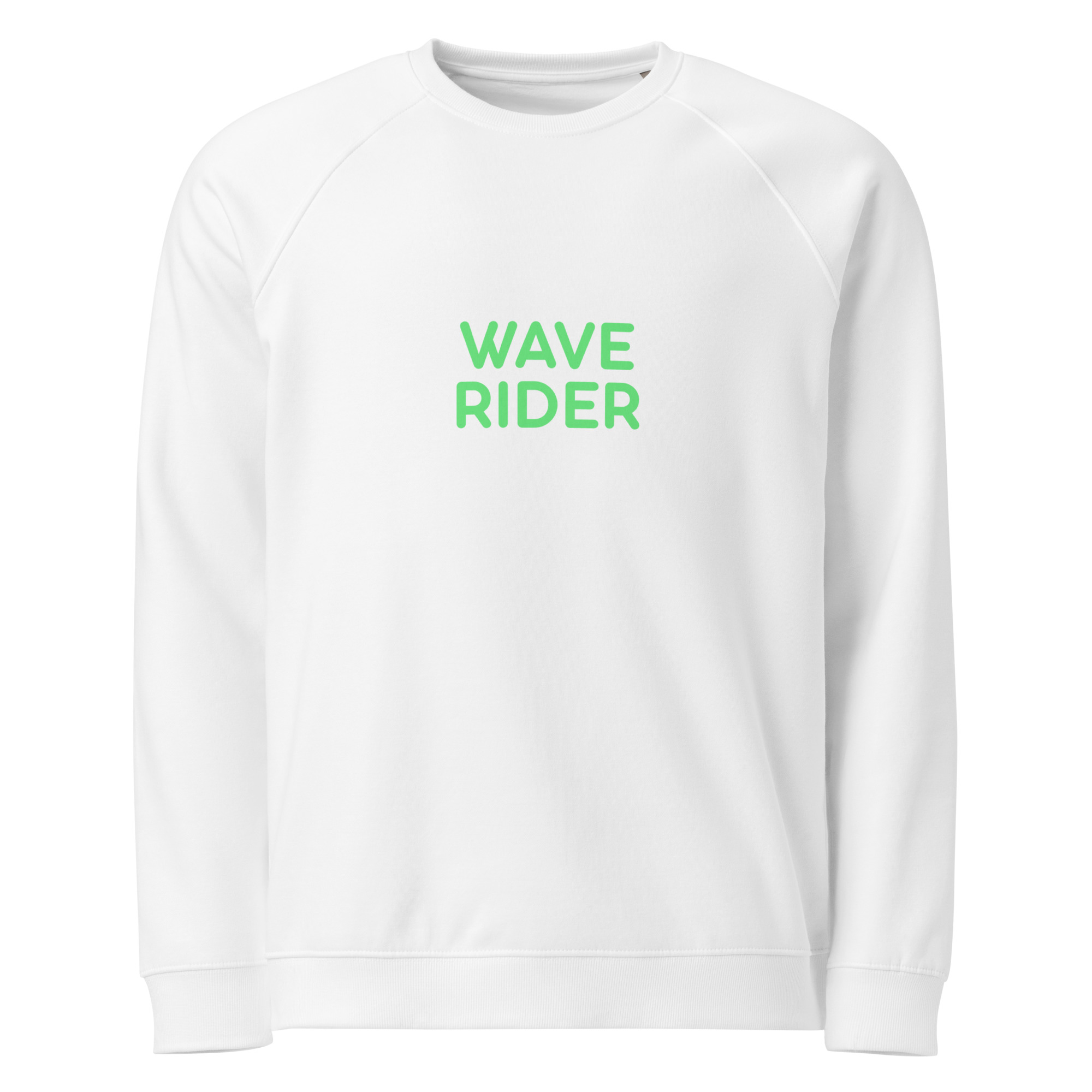 Unisex organic raglan sweatshirt "WAVE RIDER" - Image 6