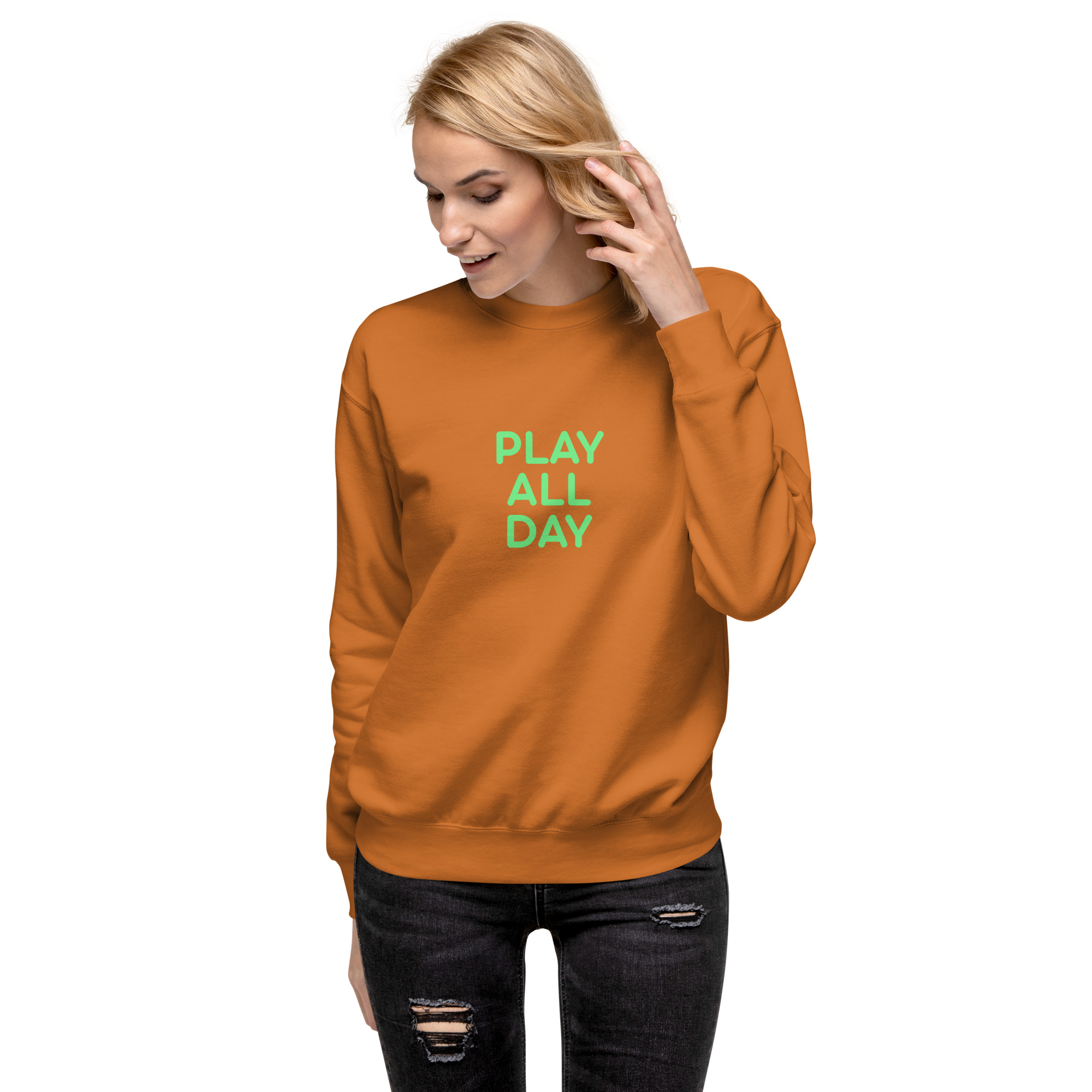 Unisex Premium Sweatshirt "PLAY ALL DAY" - Image 32