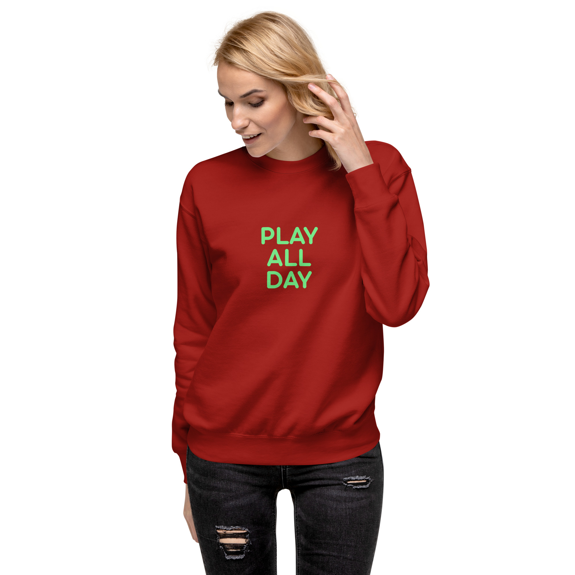 Unisex Premium Sweatshirt "PLAY ALL DAY" - Image 27