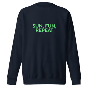 Alternative view of Unisex Premium Sweatshirt "SUN, FUN, REPEAT"