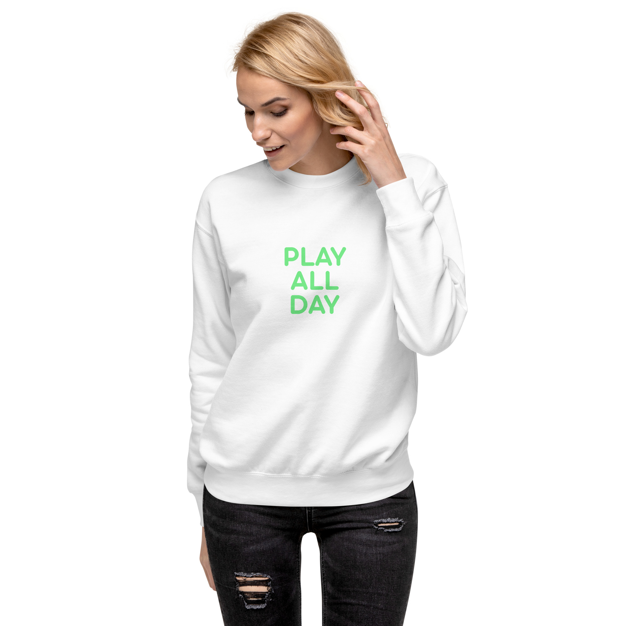 Unisex Premium Sweatshirt "PLAY ALL DAY" - Image 36