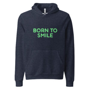 Alternative view of Unisex hoodie "BORN TO SMILE"
