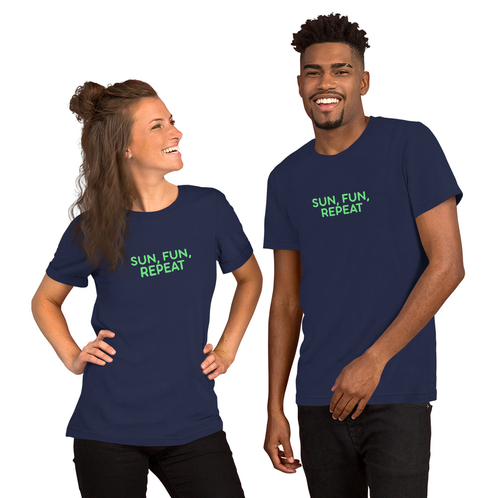 Unisex t-shirt "SUN, FUN, REPEAT" - Image 18