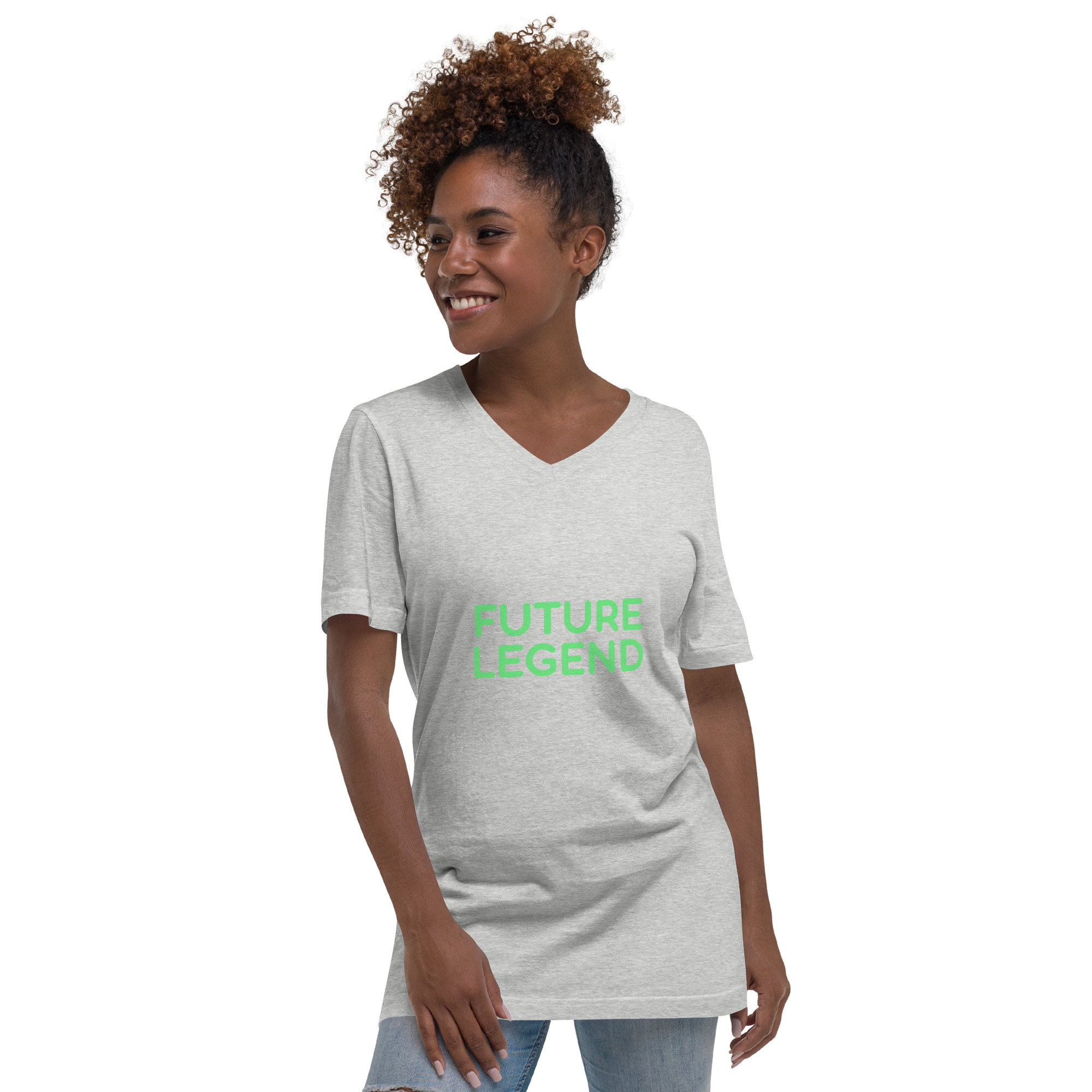 Unisex Short Sleeve V-Neck T-Shirt "FUTURE LEGEND" - Image 19