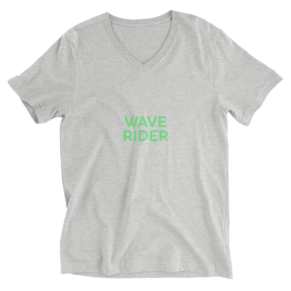Unisex Short Sleeve V-Neck T-Shirt "WAVE RIDER" - Image 9