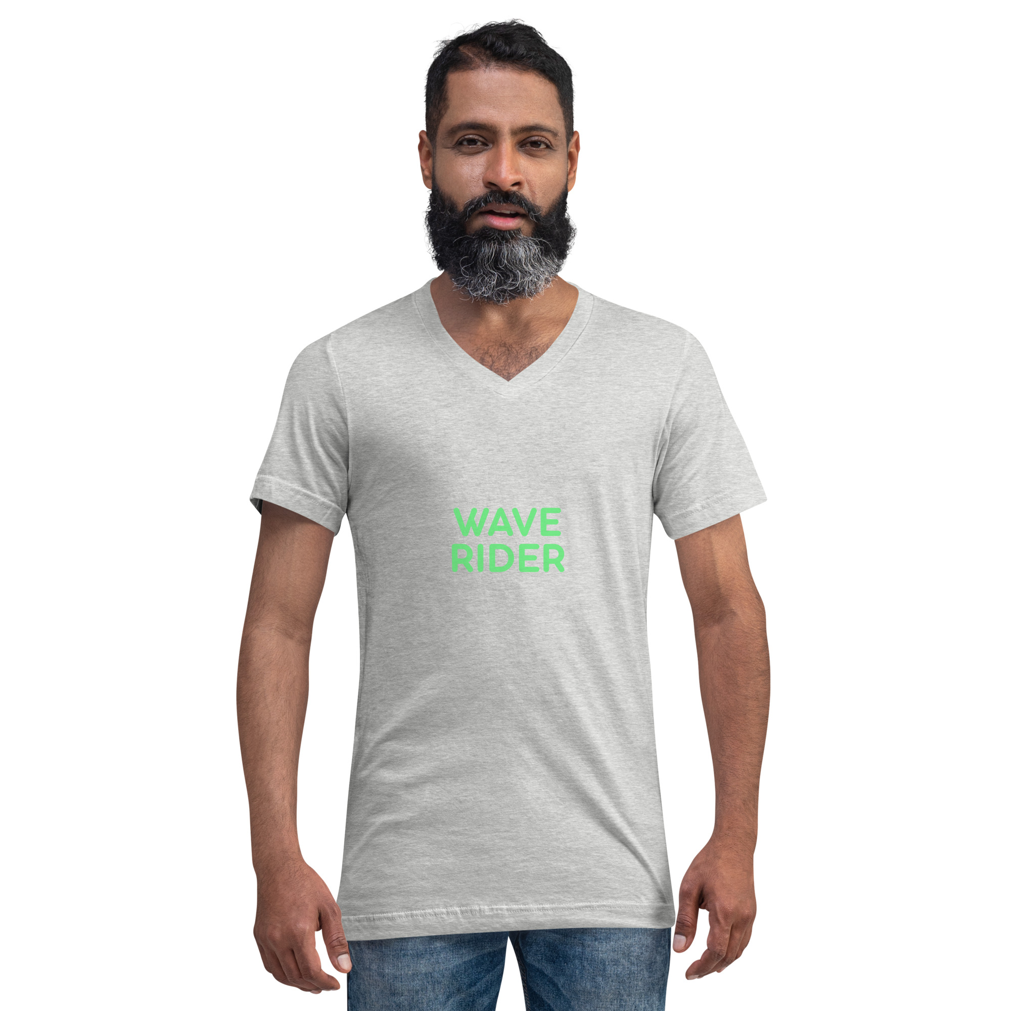 Unisex Short Sleeve V-Neck T-Shirt "WAVE RIDER" - Image 19