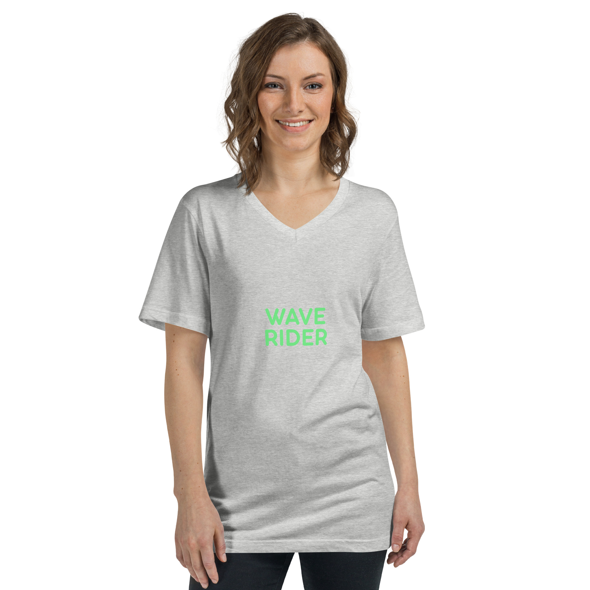 Unisex Short Sleeve V-Neck T-Shirt "WAVE RIDER" - Image 24