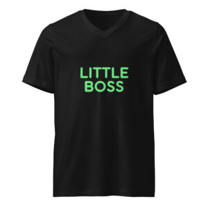 Unisex Short Sleeve V-Neck T-Shirt "LITTLE BOSS"