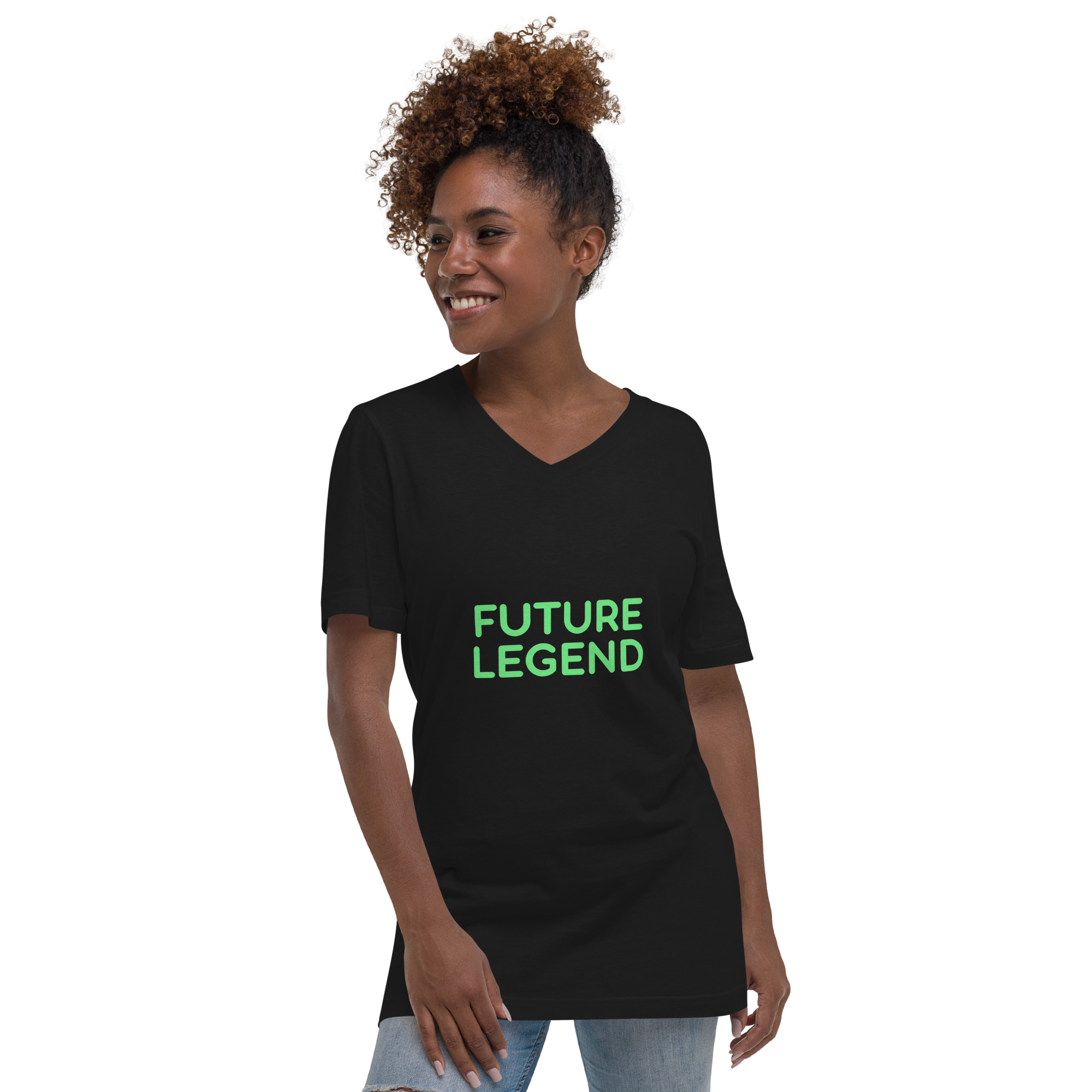 Unisex Short Sleeve V-Neck T-Shirt "FUTURE LEGEND" - Image 16