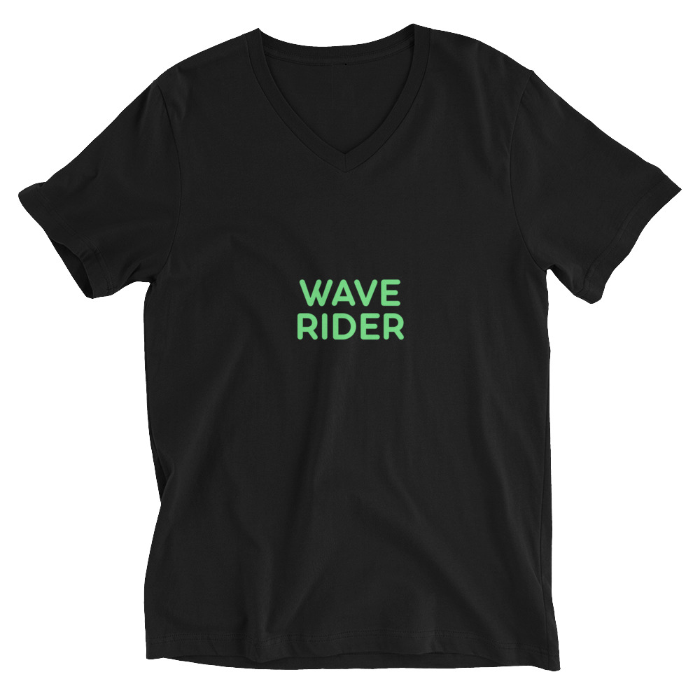 Unisex Short Sleeve V-Neck T-Shirt "WAVE RIDER" - Image 6