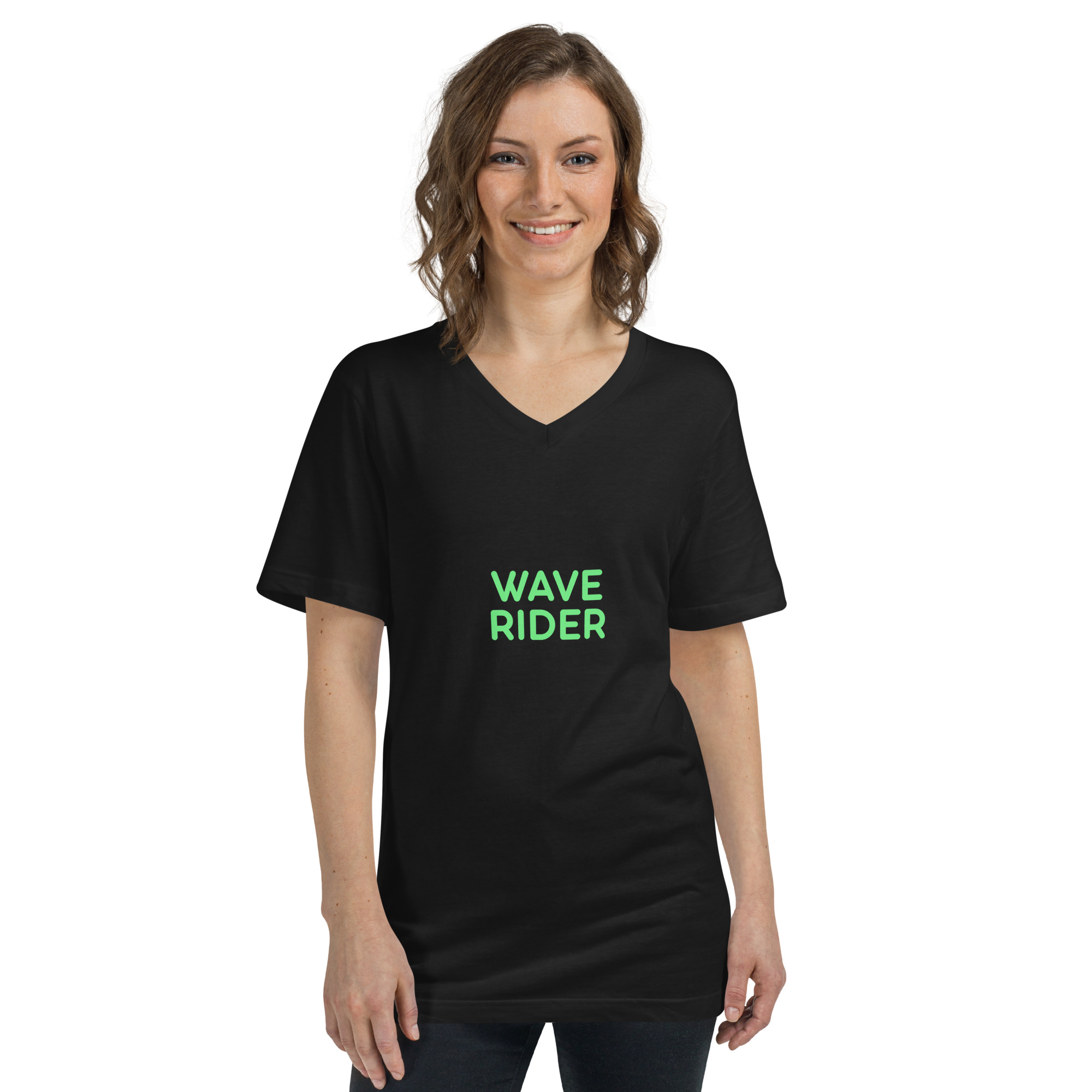 Unisex Short Sleeve V-Neck T-Shirt "WAVE RIDER" - Image 21