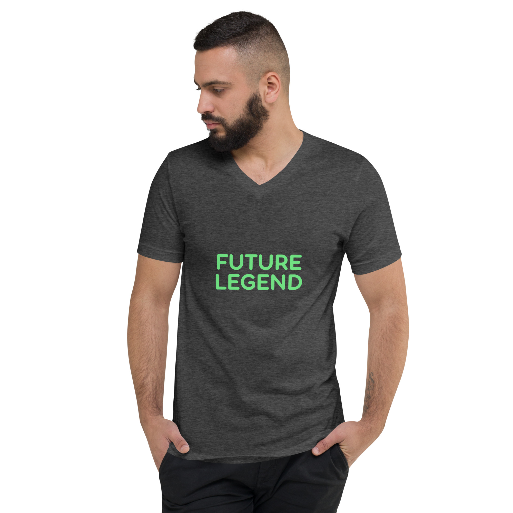 Unisex Short Sleeve V-Neck T-Shirt "FUTURE LEGEND" - Image 13