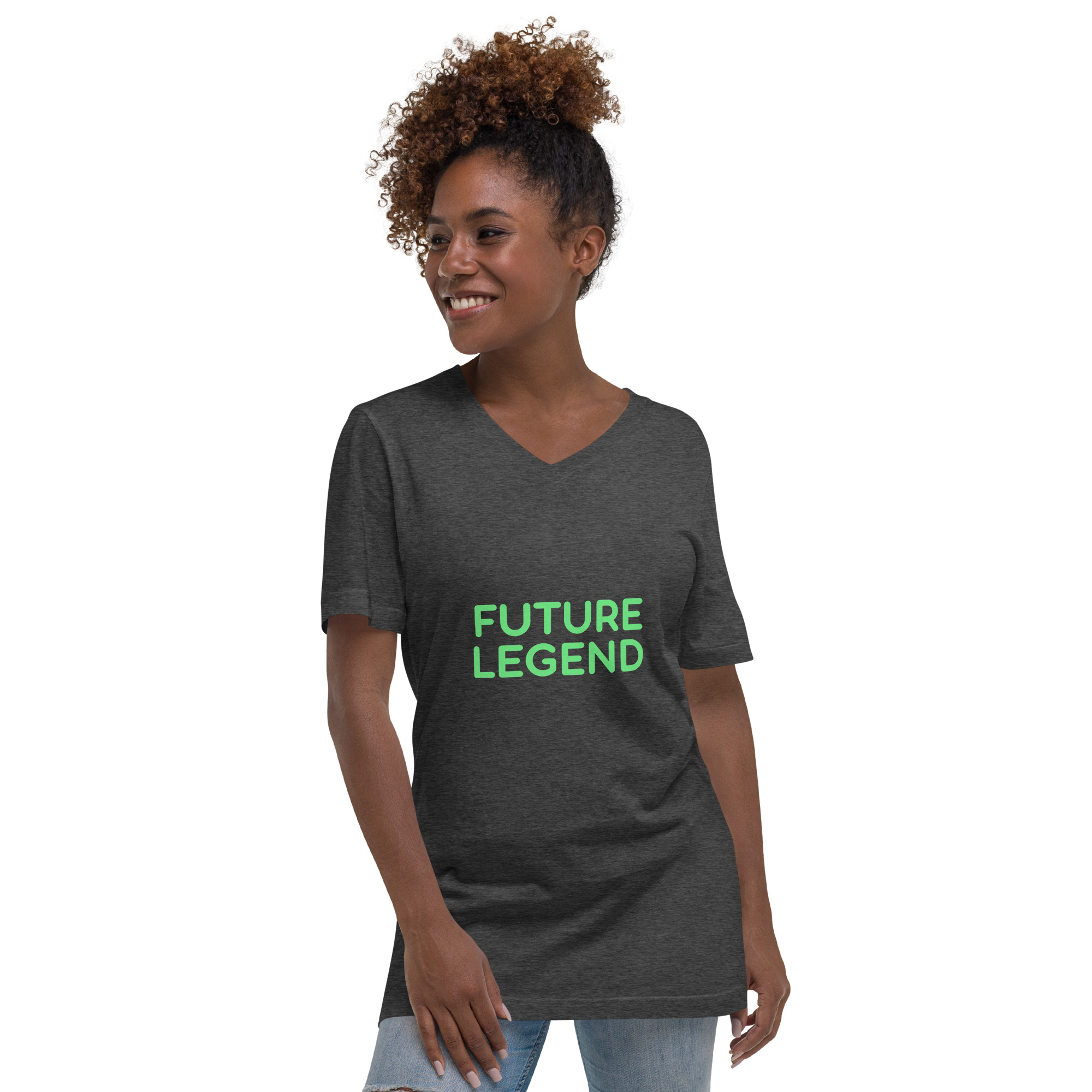 Unisex Short Sleeve V-Neck T-Shirt "FUTURE LEGEND" - Image 18