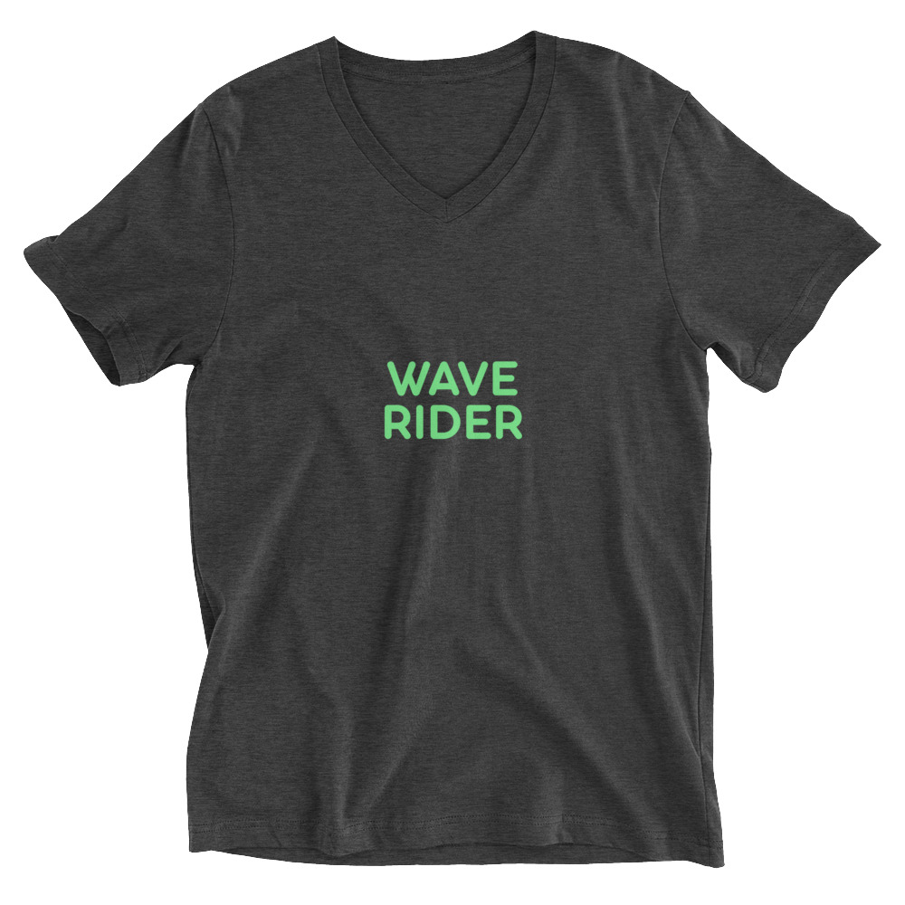 Unisex Short Sleeve V-Neck T-Shirt "WAVE RIDER" - Image 8