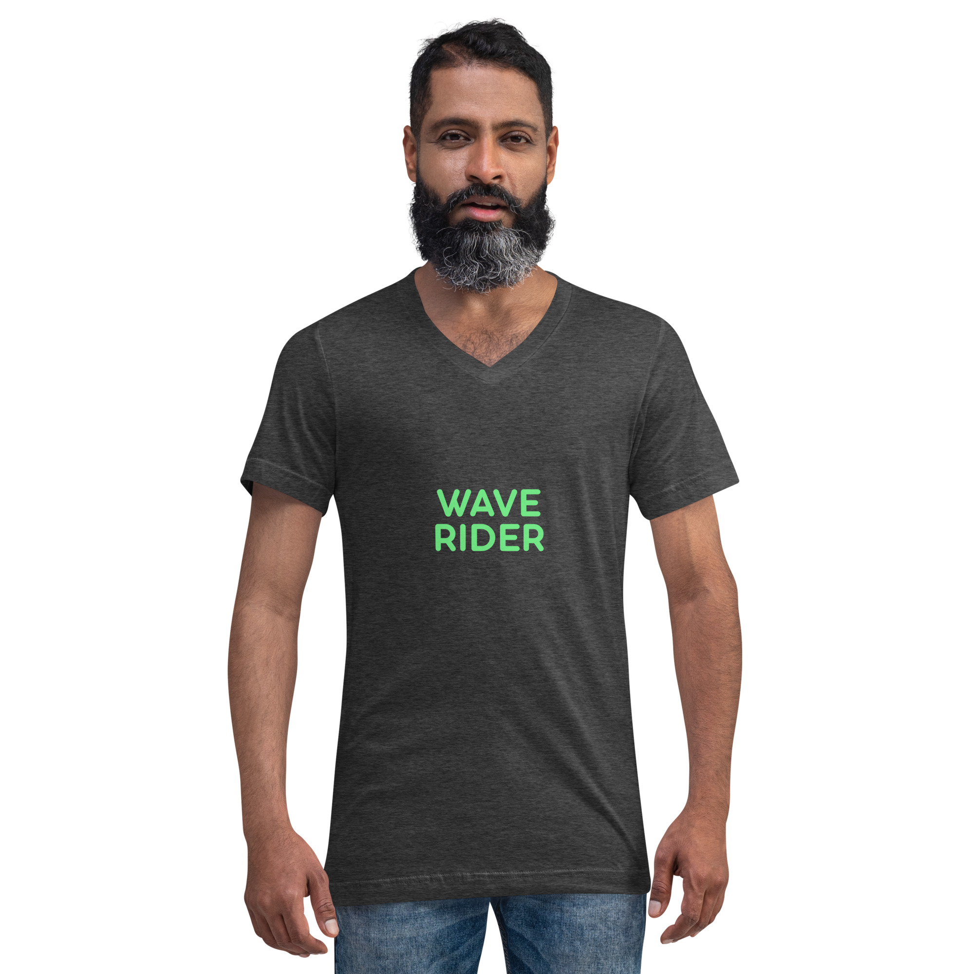 Unisex Short Sleeve V-Neck T-Shirt "WAVE RIDER" - Image 18