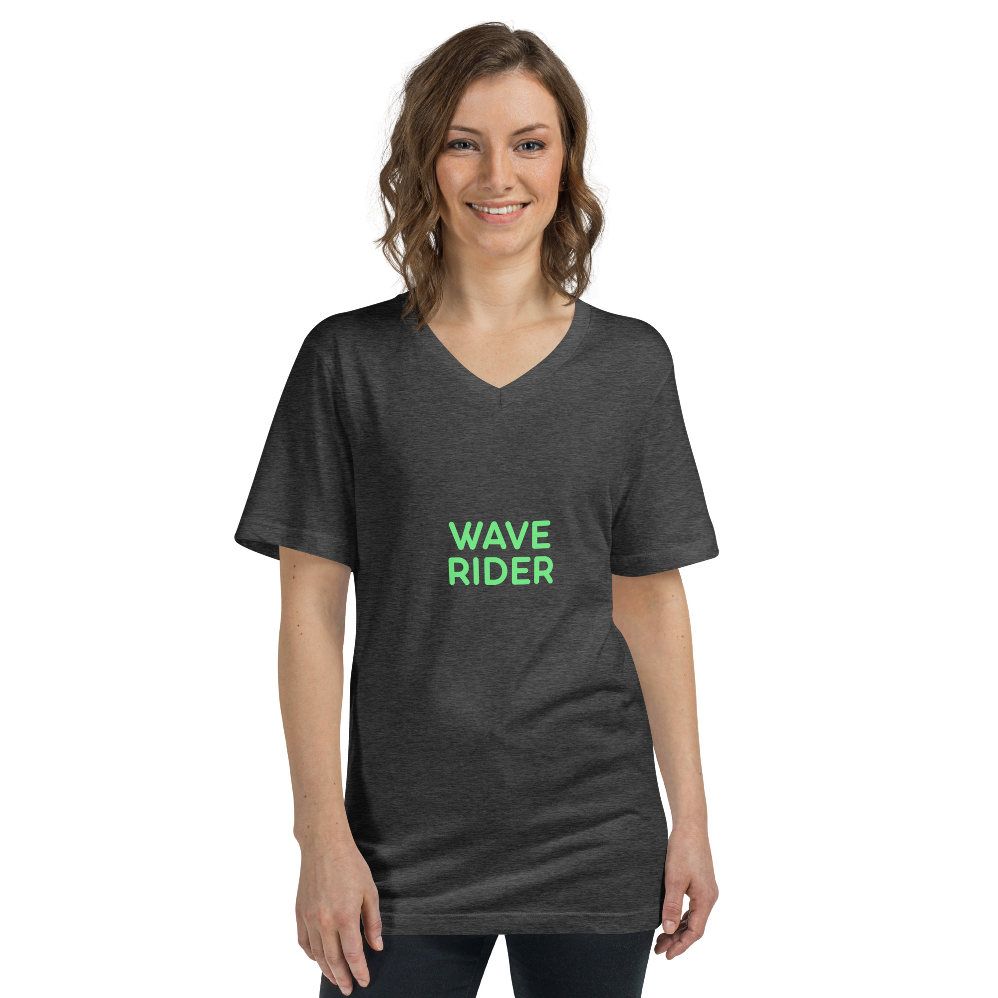 Unisex Short Sleeve V-Neck T-Shirt "WAVE RIDER" - Image 23