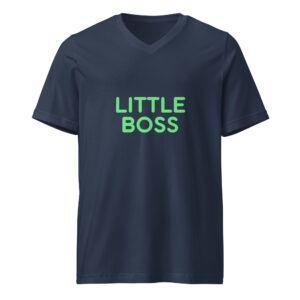 Alternative view of Unisex Short Sleeve V-Neck T-Shirt "LITTLE BOSS"