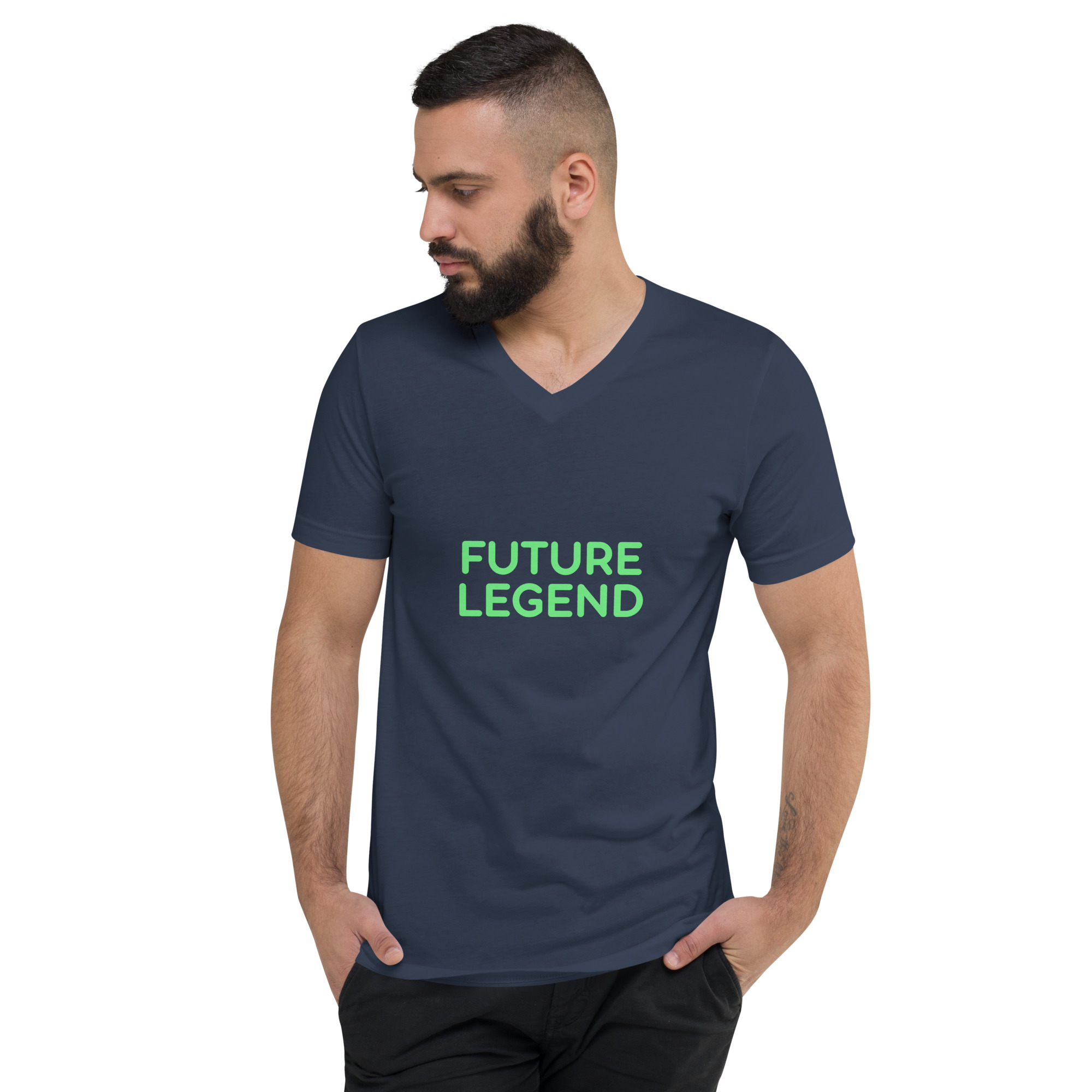 Unisex Short Sleeve V-Neck T-Shirt "FUTURE LEGEND" - Image 12