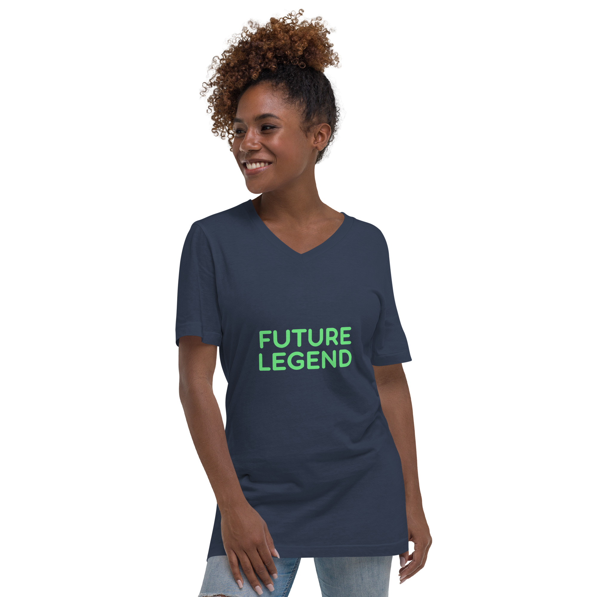 Unisex Short Sleeve V-Neck T-Shirt "FUTURE LEGEND" - Image 17