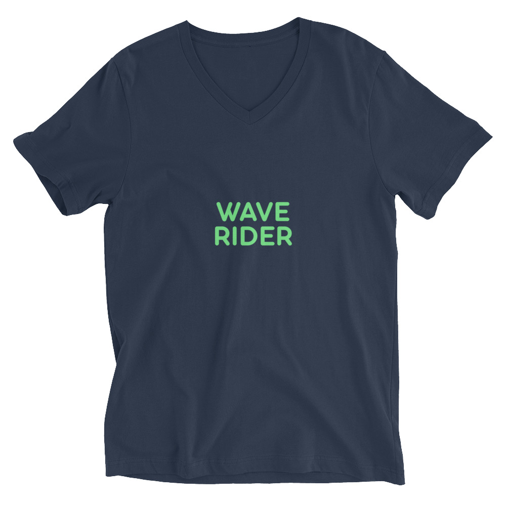 Unisex Short Sleeve V-Neck T-Shirt "WAVE RIDER" - Image 7