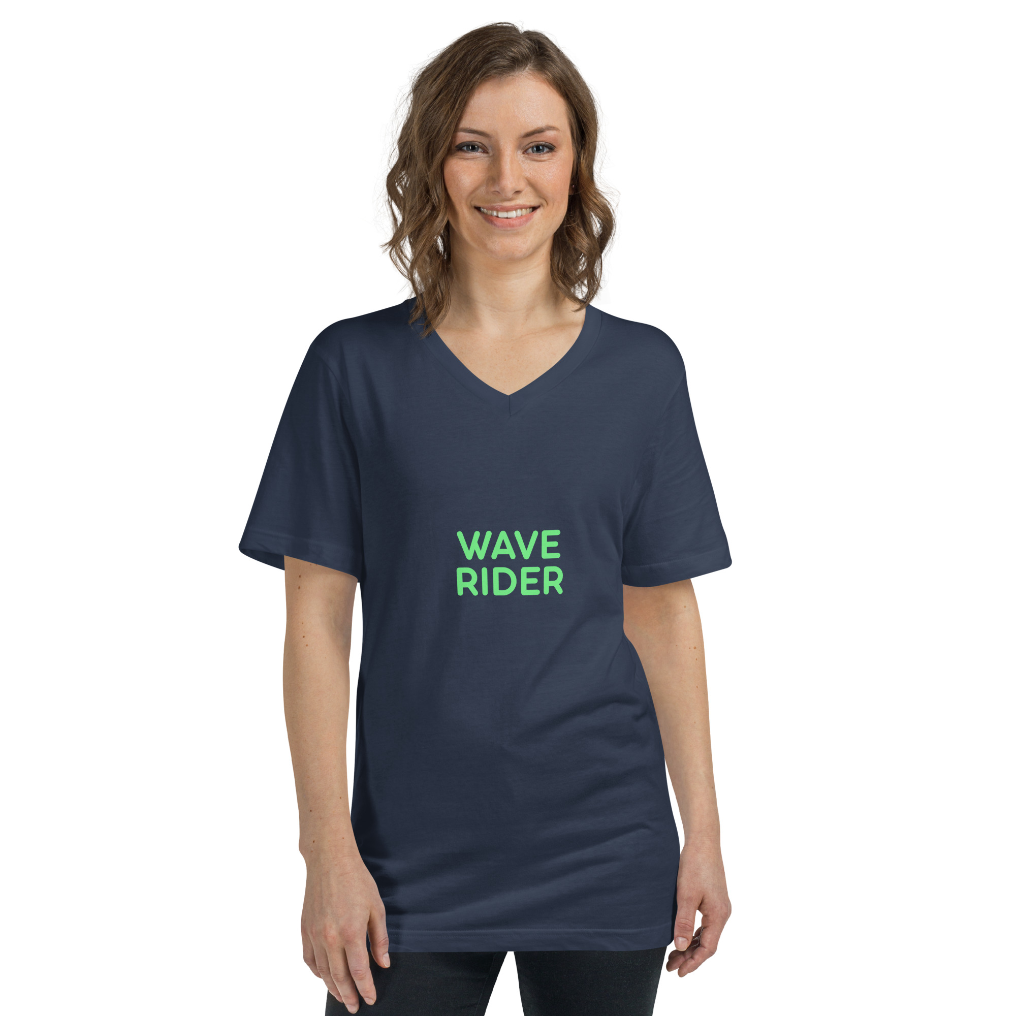 Unisex Short Sleeve V-Neck T-Shirt "WAVE RIDER" - Image 22