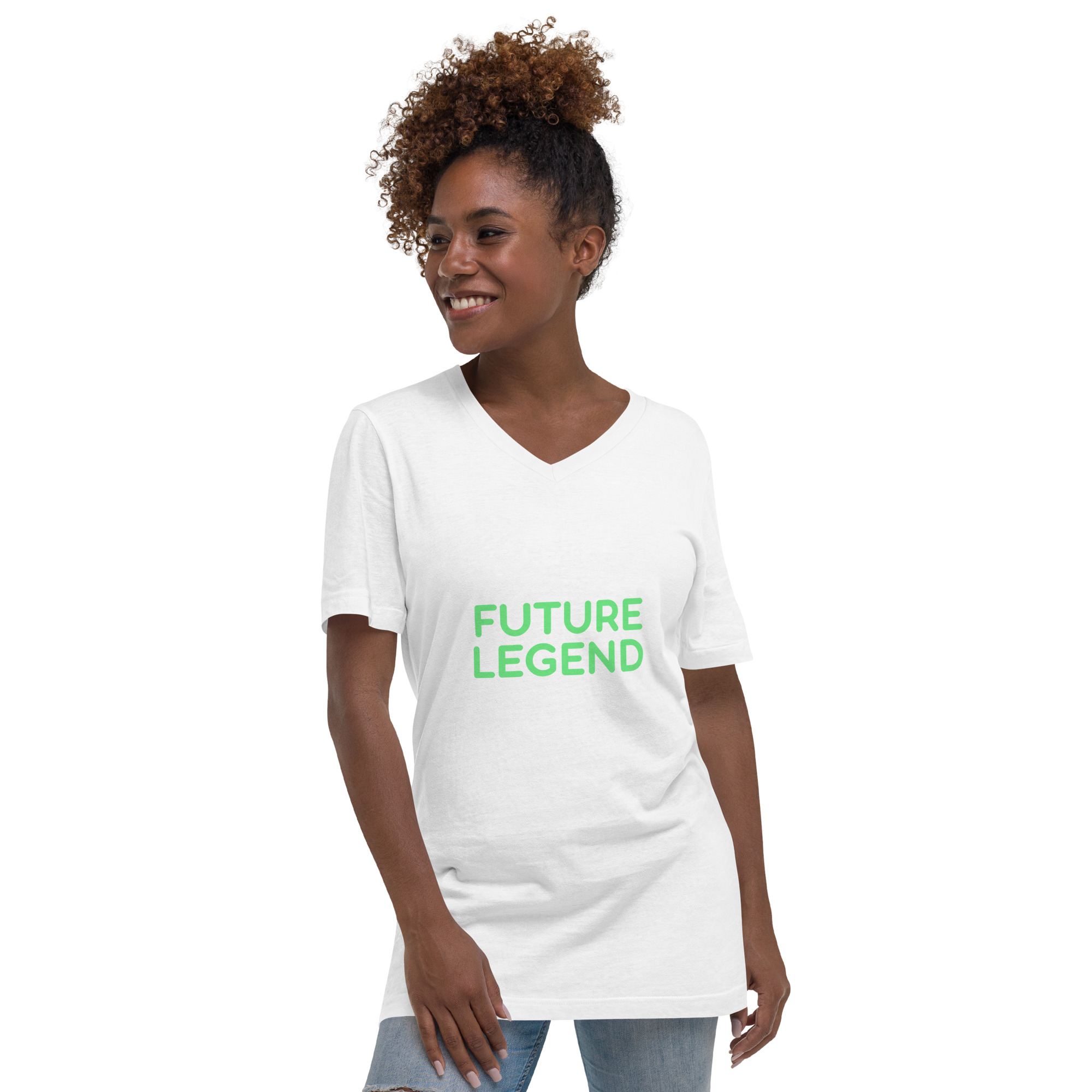 Unisex Short Sleeve V-Neck T-Shirt "FUTURE LEGEND" - Image 20