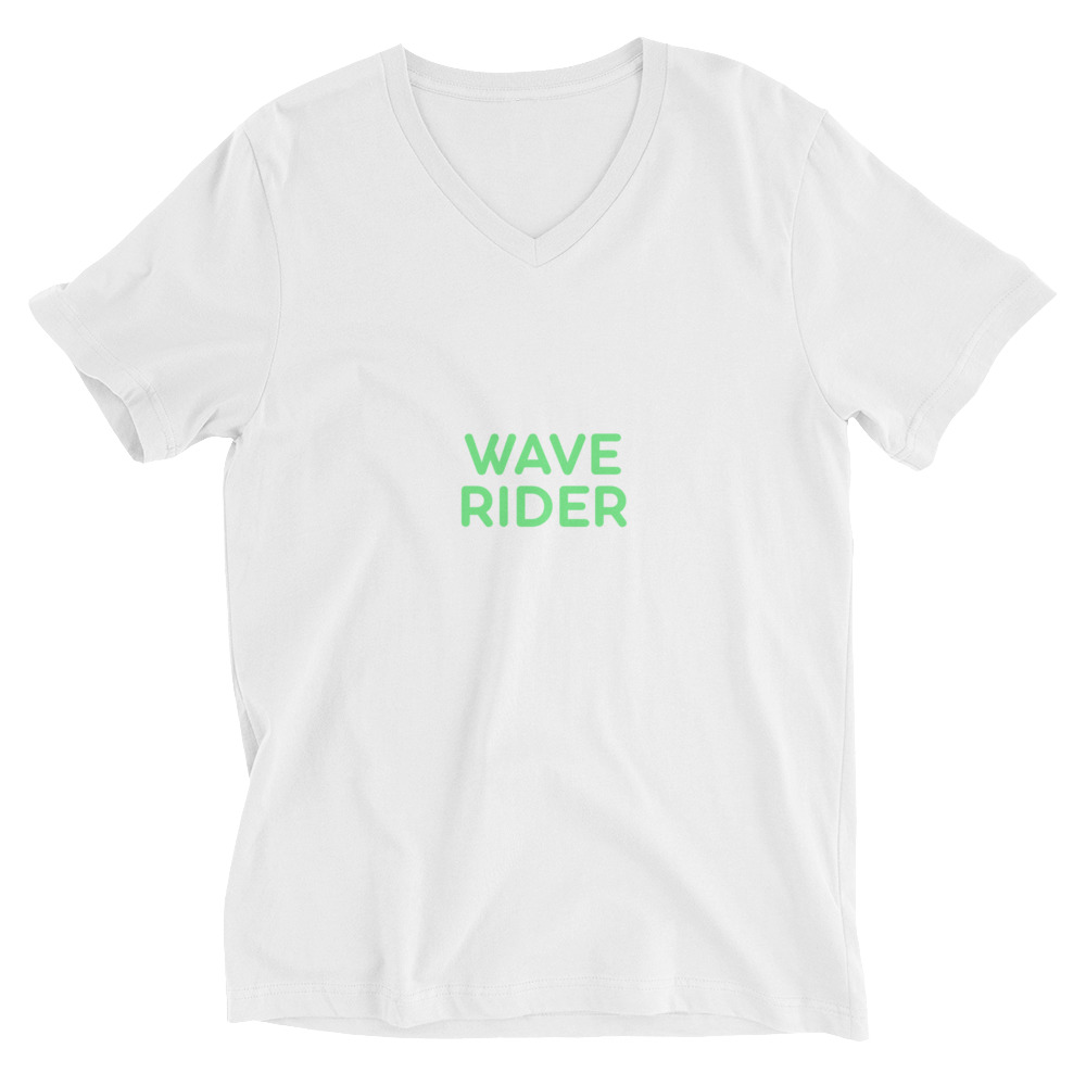 Unisex Short Sleeve V-Neck T-Shirt "WAVE RIDER" - Image 10