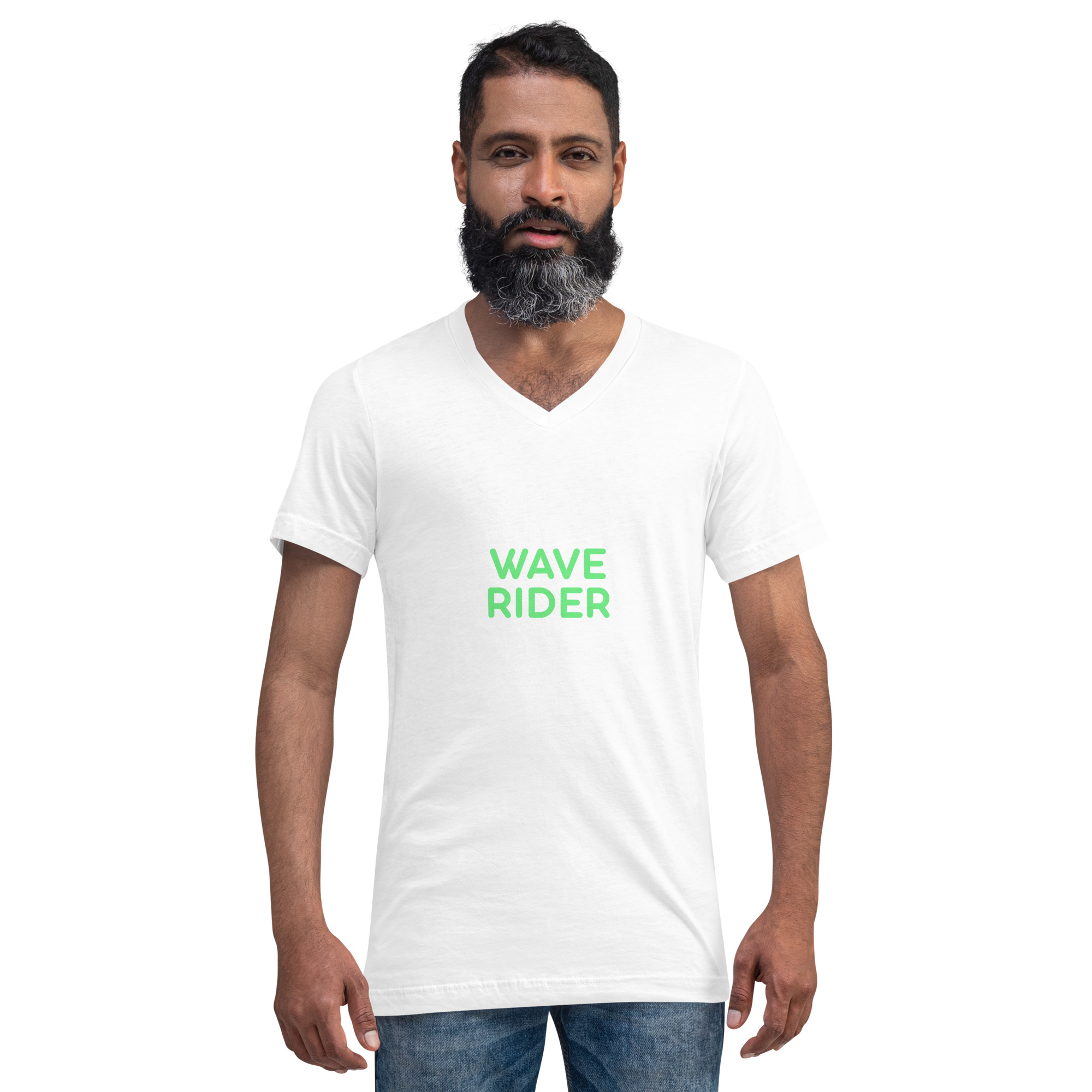 Unisex Short Sleeve V-Neck T-Shirt "WAVE RIDER" - Image 20
