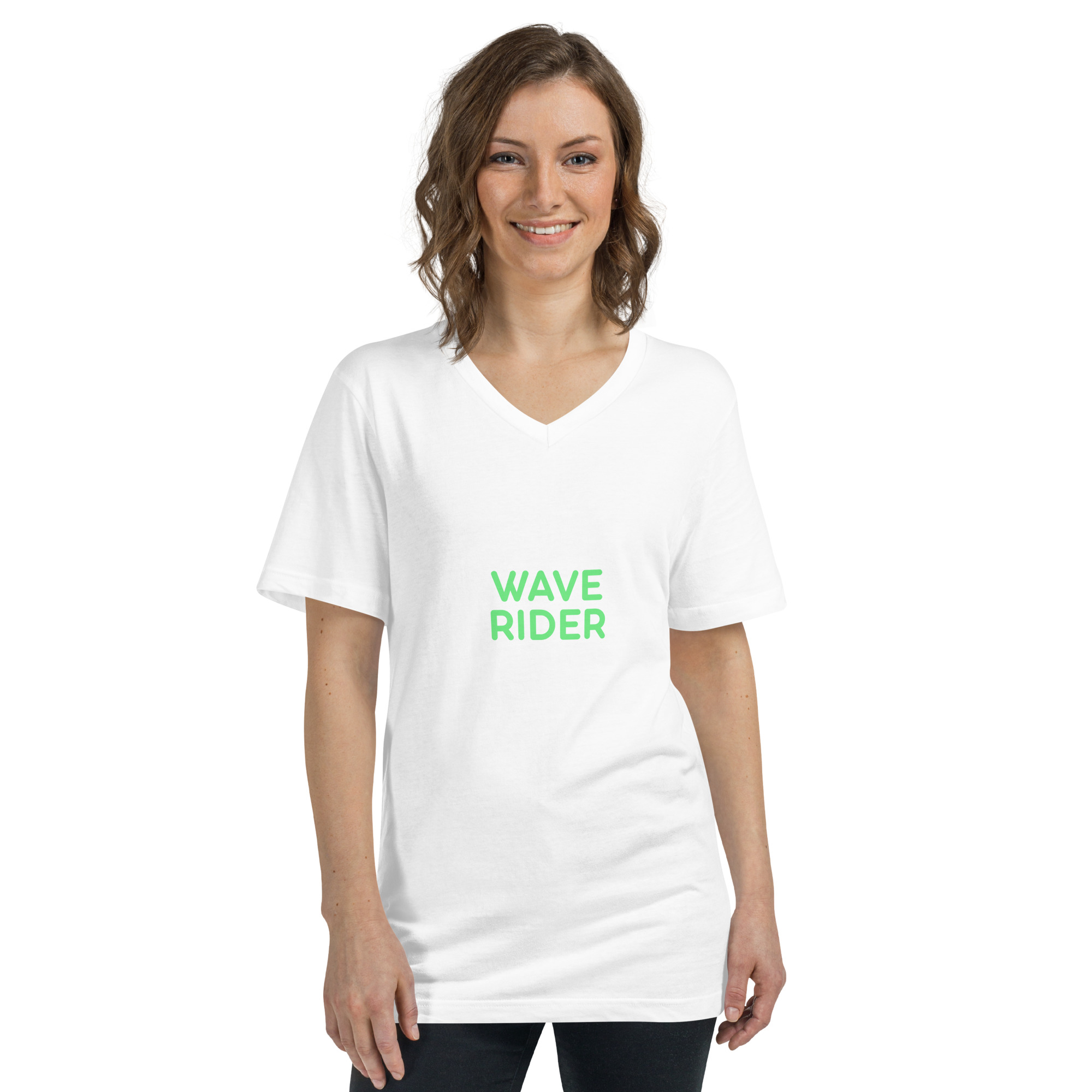 Unisex Short Sleeve V-Neck T-Shirt "WAVE RIDER" - Image 25
