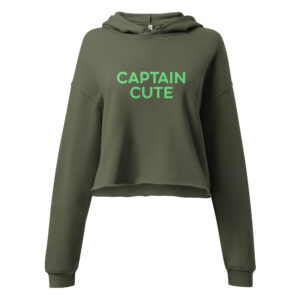 Alternative view of Crop Hoodie "CAPTAIN CUTE"
