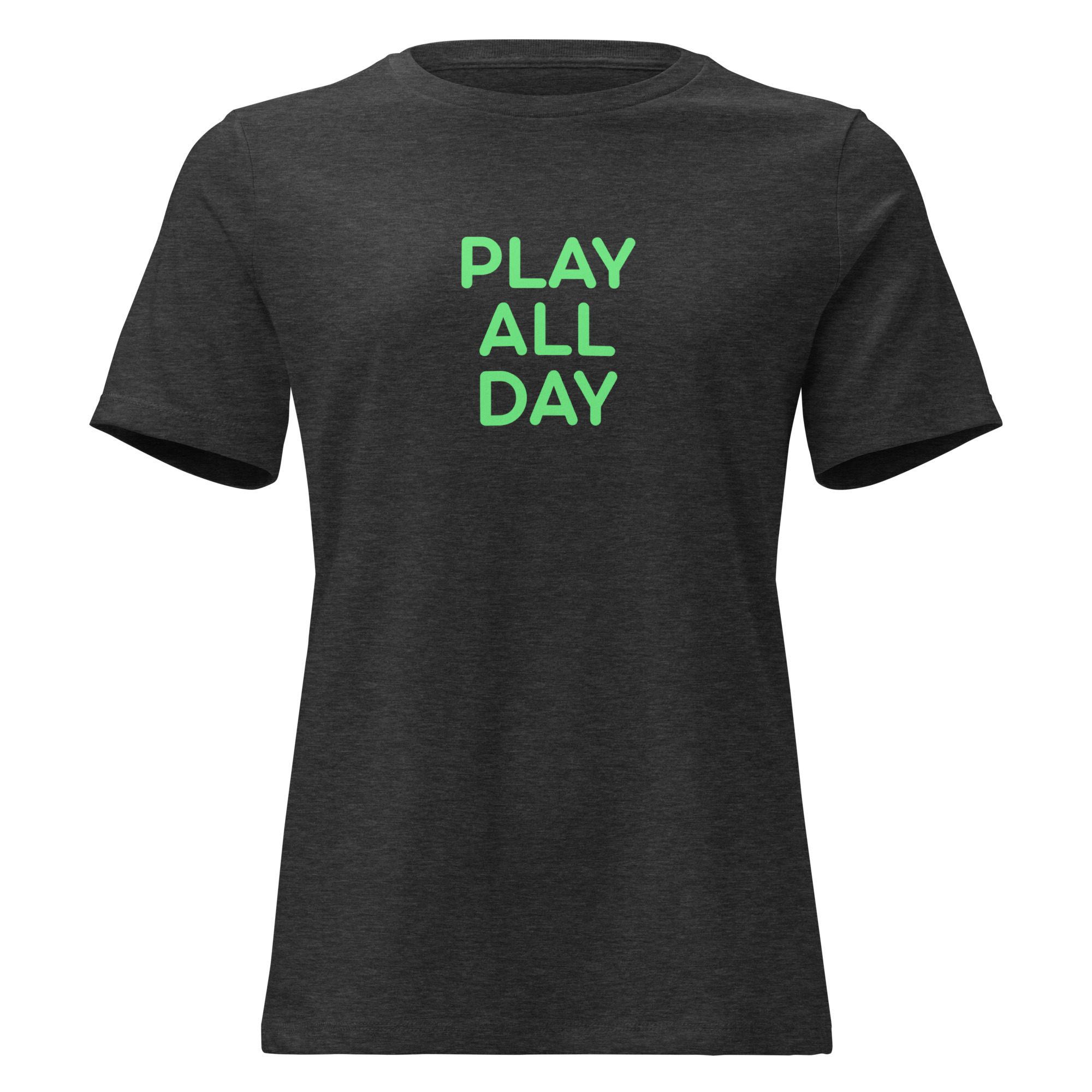Women's Relaxed T-Shirt "PLAY ALL DAY" - Image 3