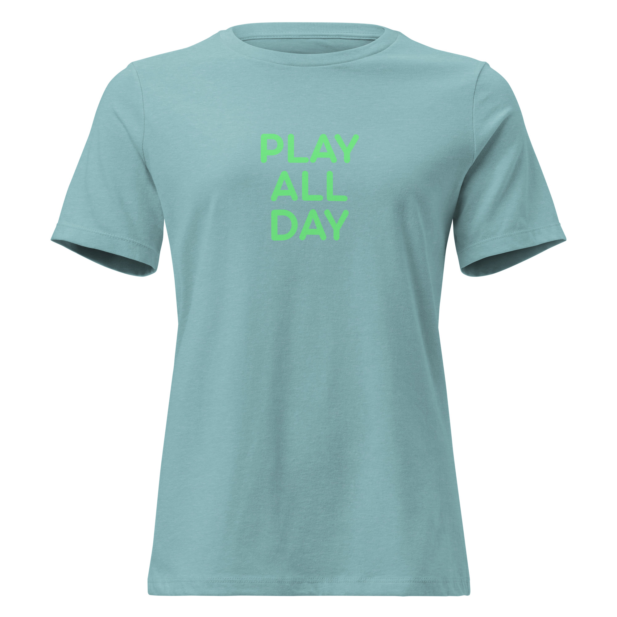 Women's Relaxed T-Shirt "PLAY ALL DAY" - Image 6