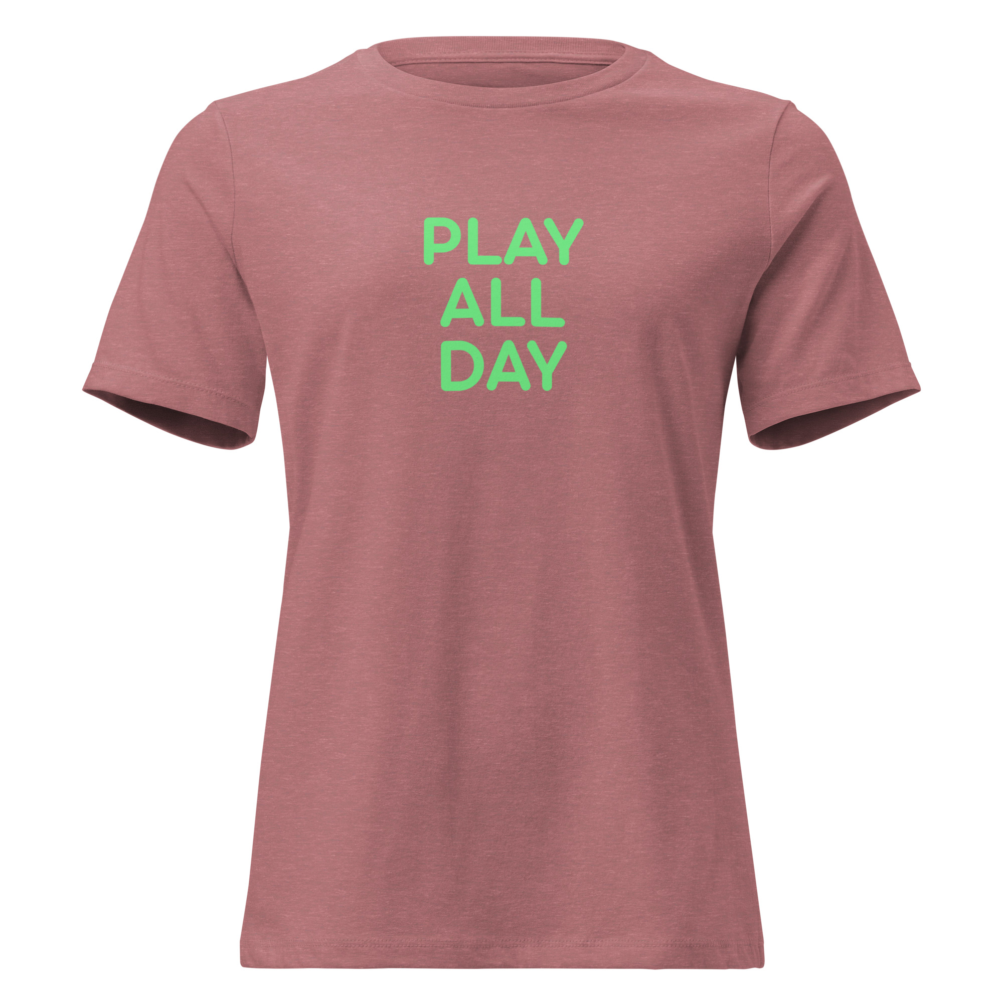 Women's Relaxed T-Shirt "PLAY ALL DAY" - Image 5